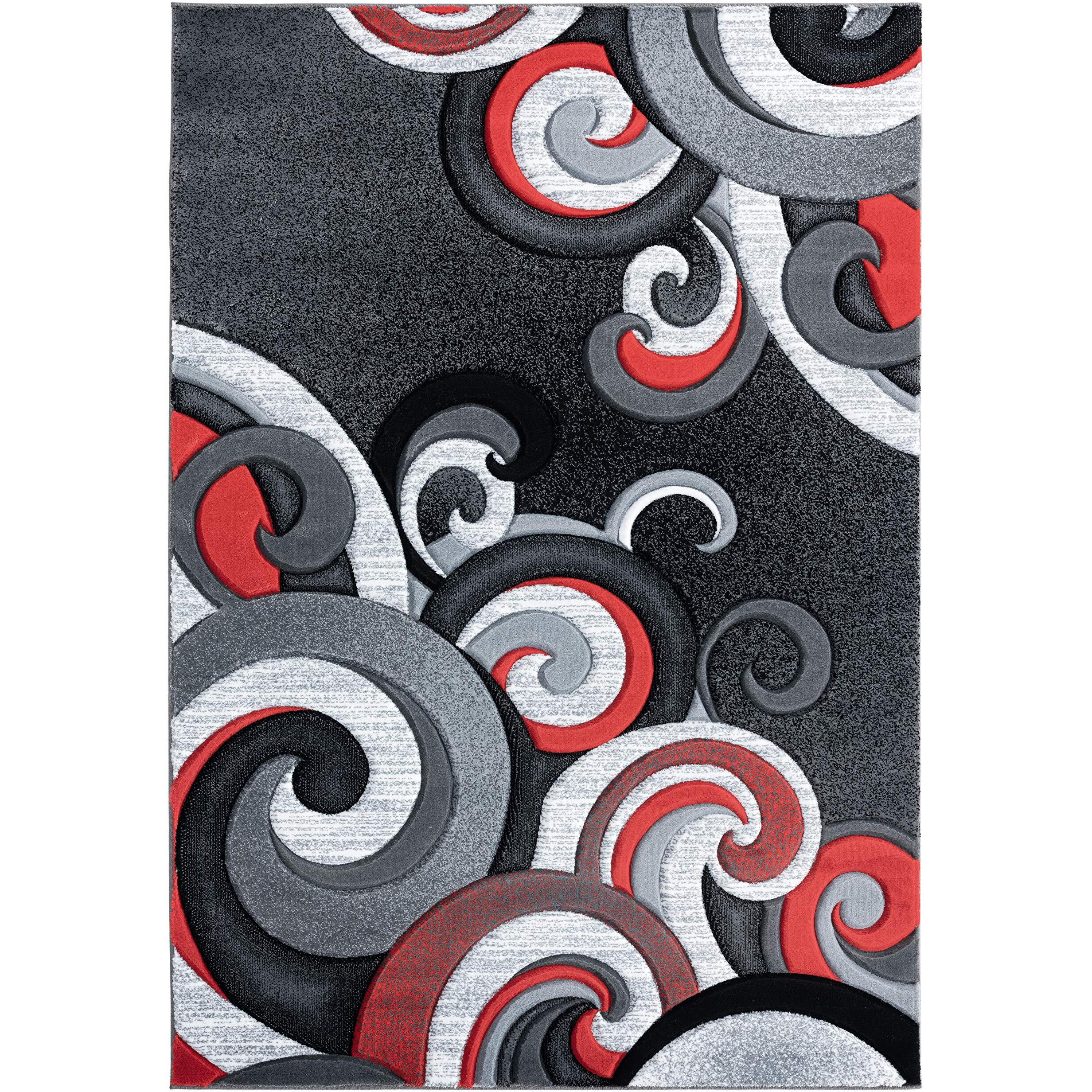 United Weavers of America Bristol Rhiannon Red Runner Rug, 2'7" x 7'4"