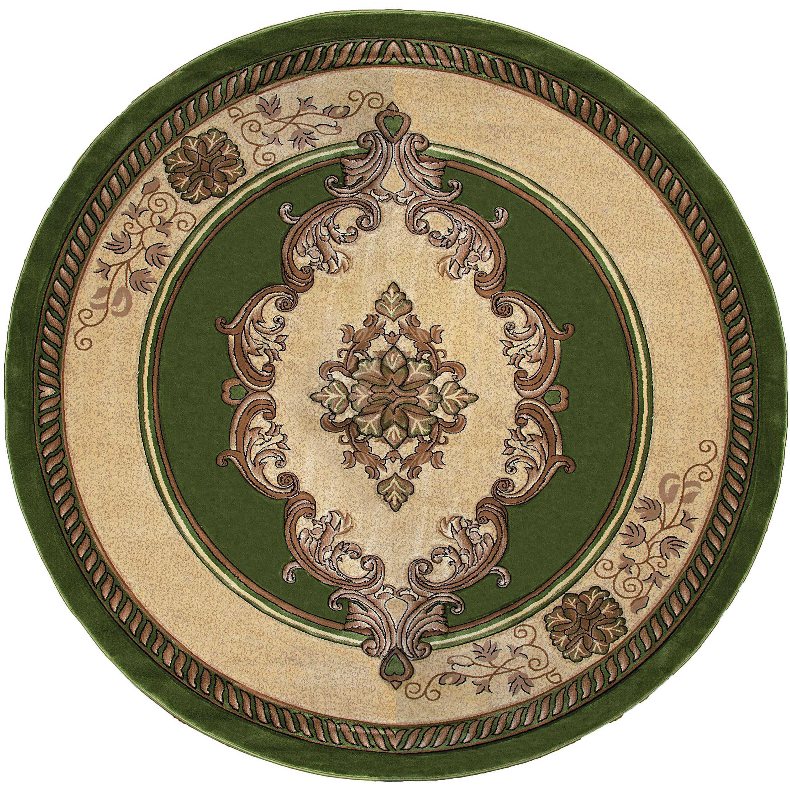 United Weavers of America Bristol Fallon Green Round Rug, 7'10"