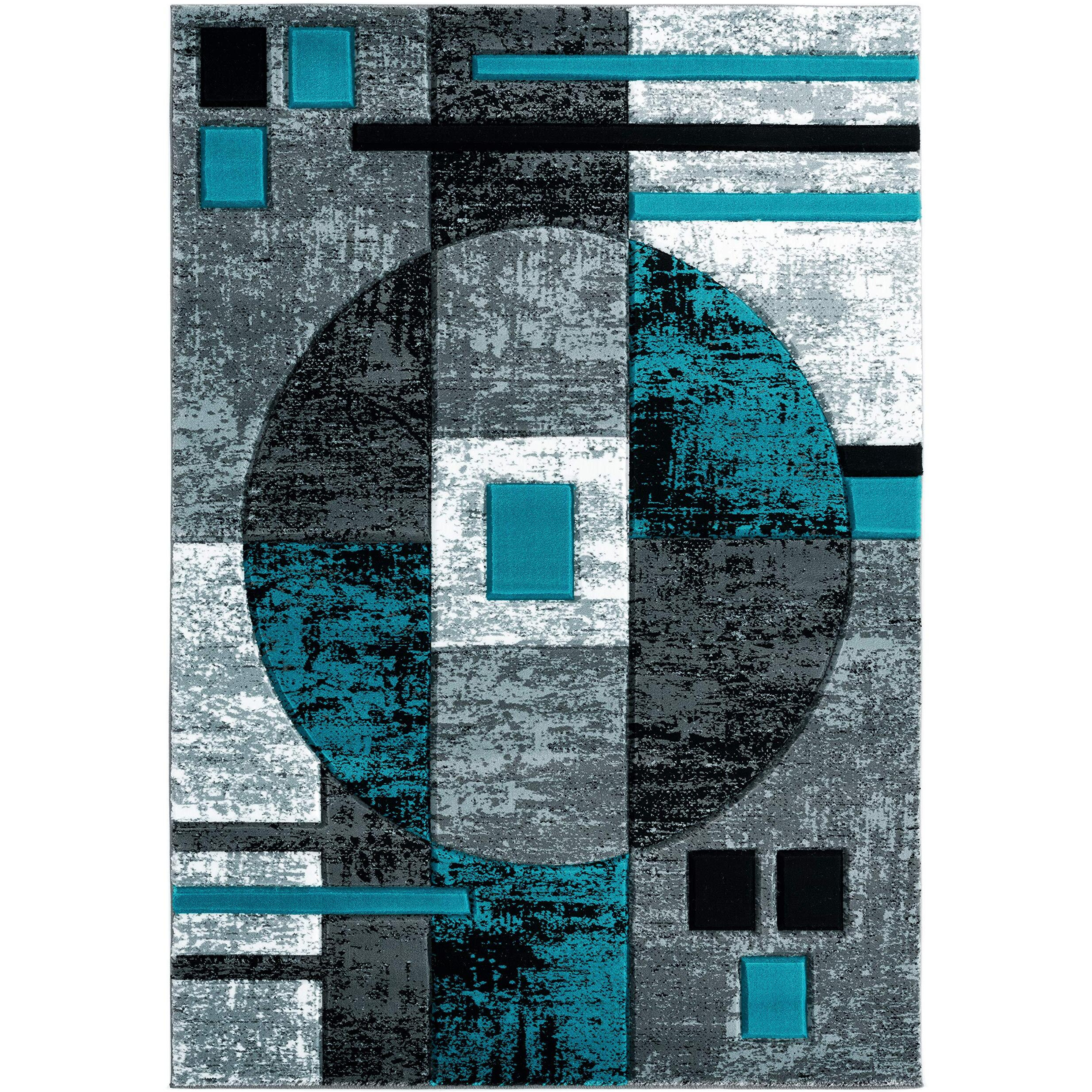 United Weavers of America Bristol Epsilon Turquoise Area Rug, 7'10" x 10'6"