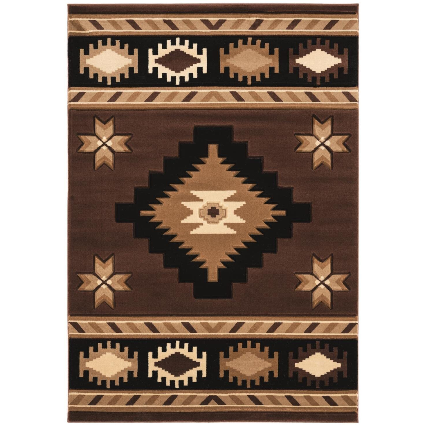 United Weavers of America Bristol Caliente Brown Runner Rug, 2'7" x 7'4"