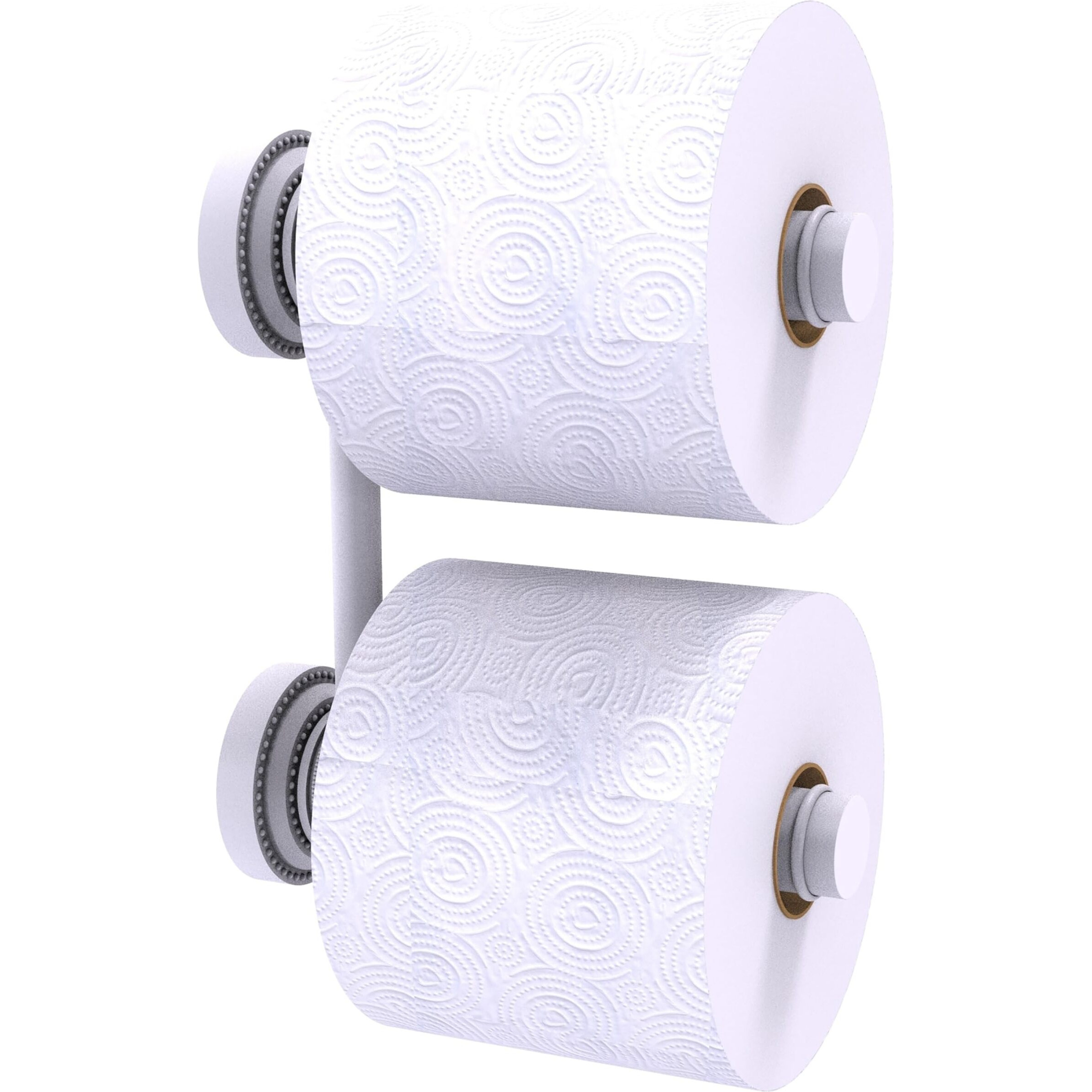 Allied Brass DT-24-RR-2 Dottingham Collection 2 Reserve Roll Toilet Paper Holder, Matte White