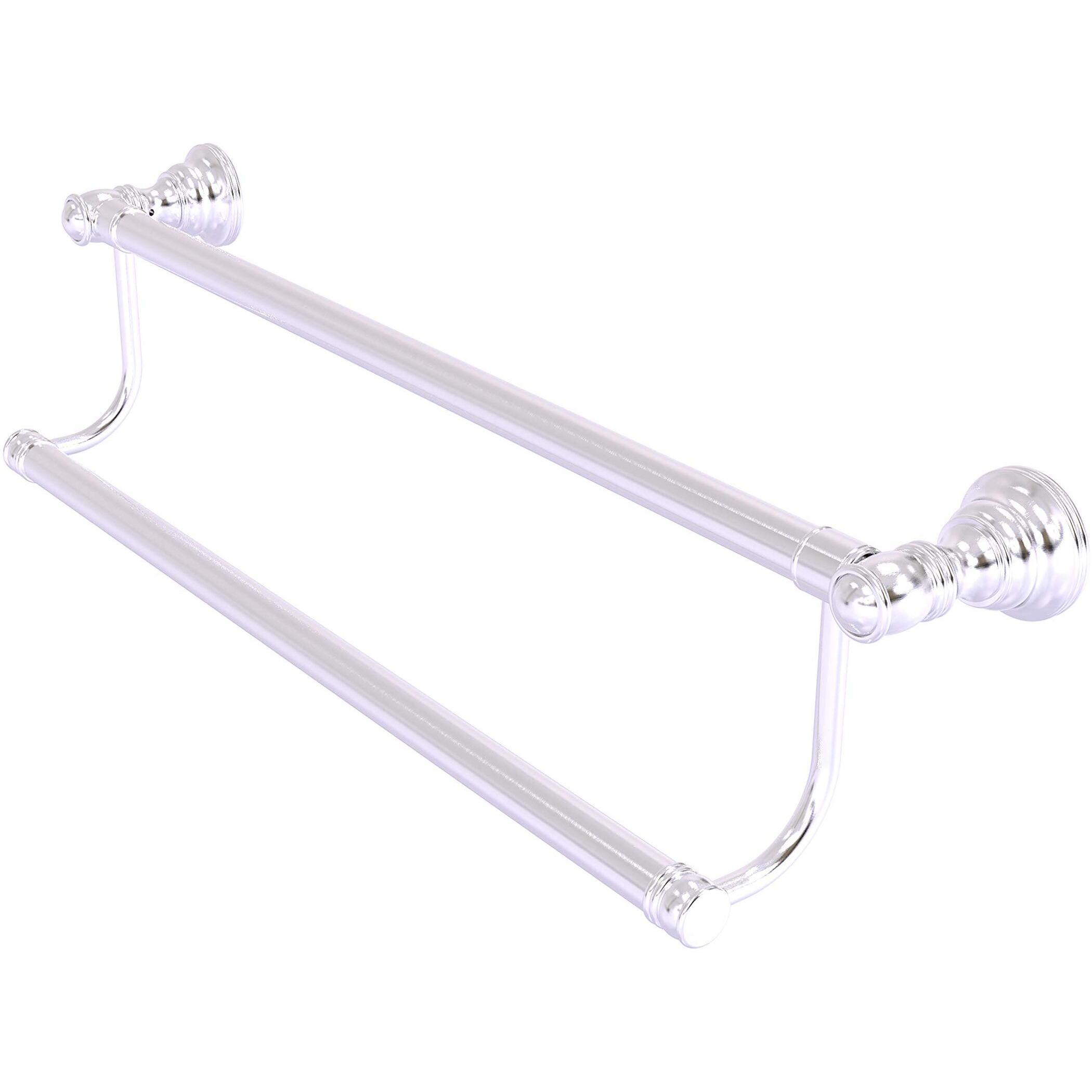 Allied Brass CL-72-18 Carolina Collection 18 Inch Double Towel Bar, Satin Chrome