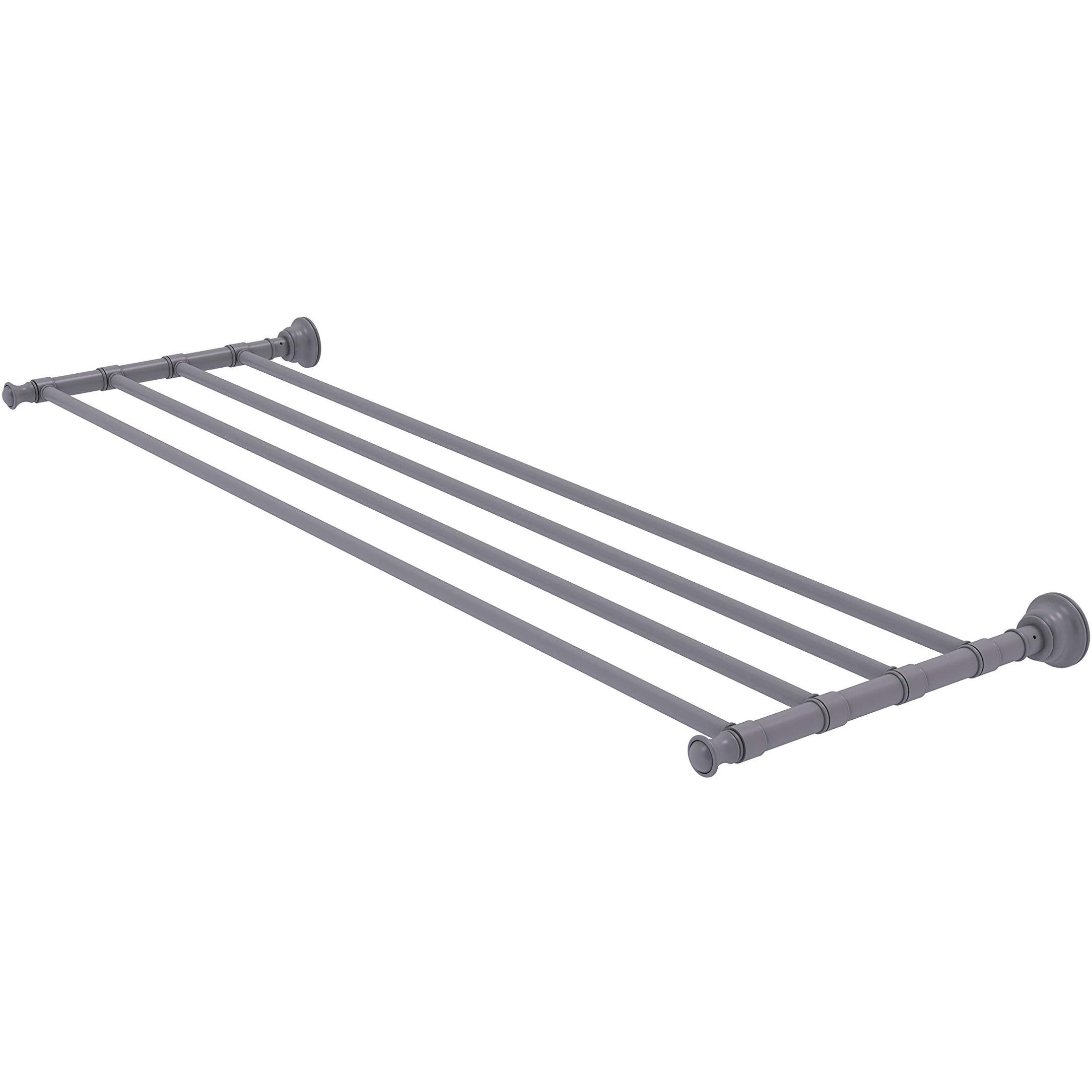 Allied Brass CL-HTL-5-36 Carolina Collection 36 Inch Towel Shelf, Matte Gray