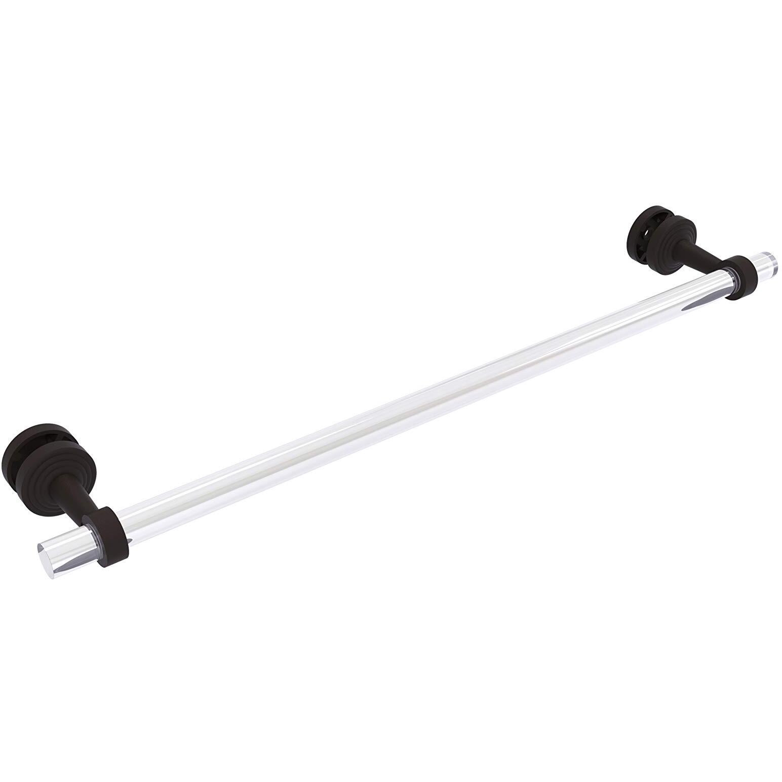 Allied Brass PB-41-SM-24 Pacific Beach Collection 24 Inch Shower Door Towel Bar, Oil Rubbed Bronze