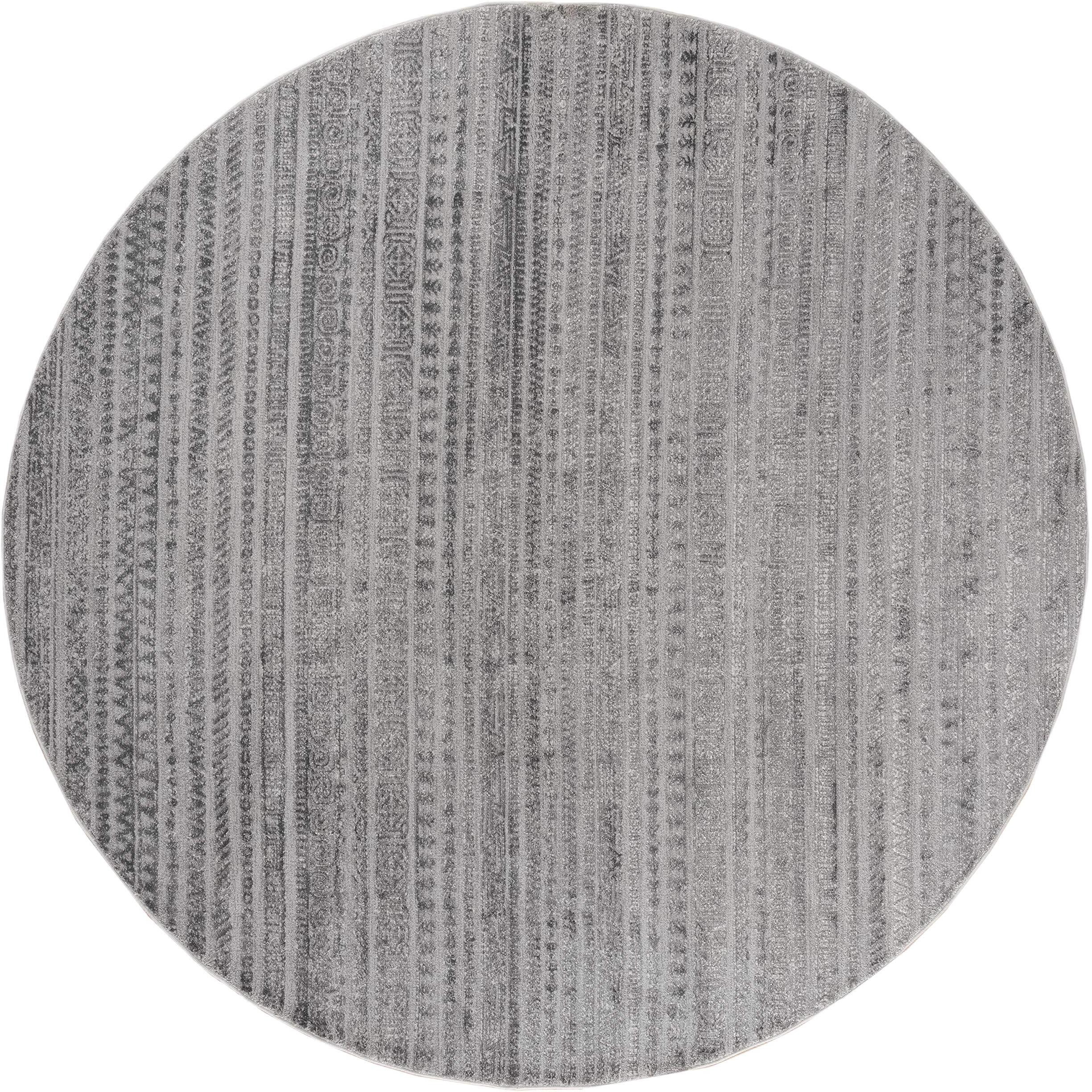 United Weavers Cascades Yamsay Grey Bohemian Round Rug 7'10" RD