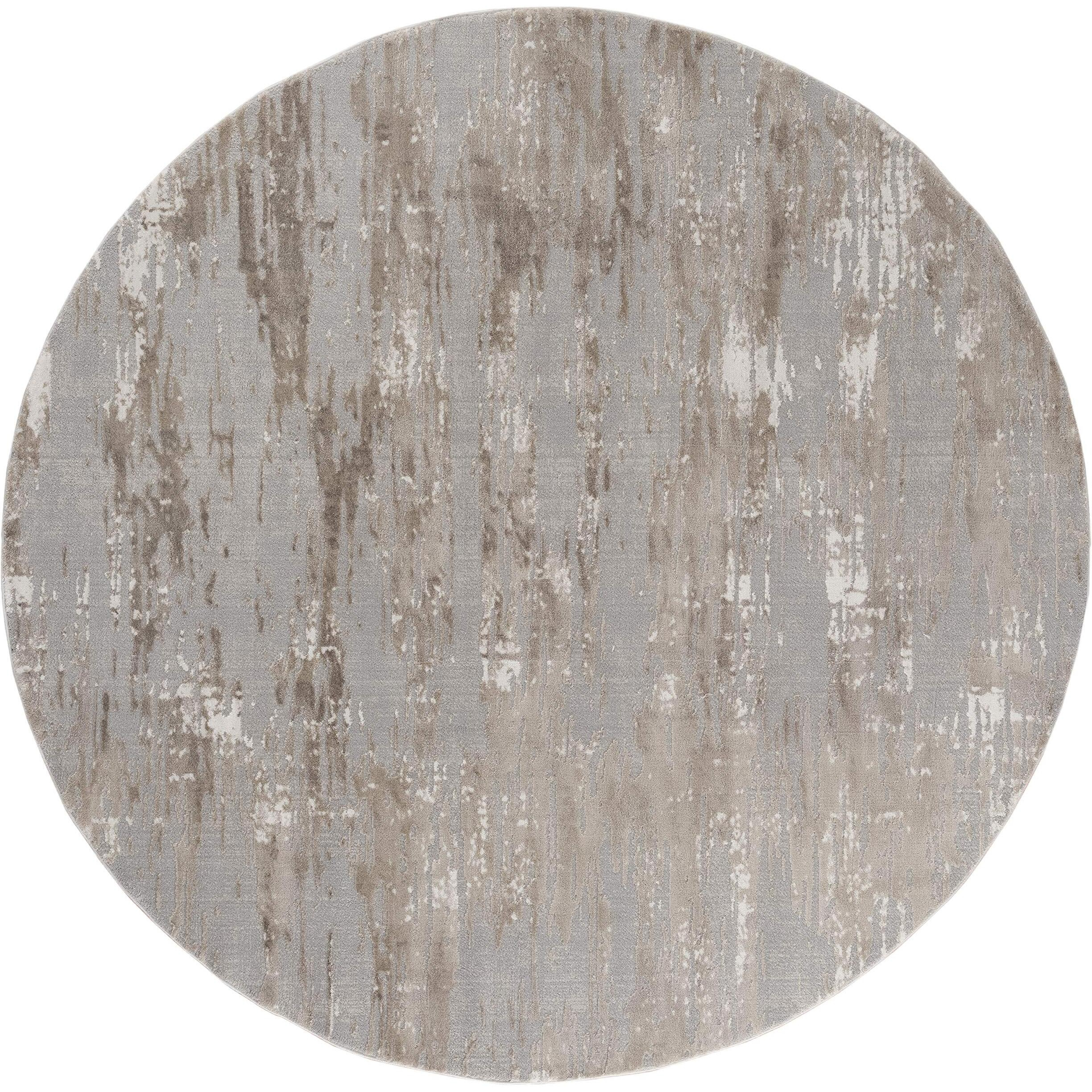United Weavers Cascades Salish Beige Abstract Round Rug 7'10" RD