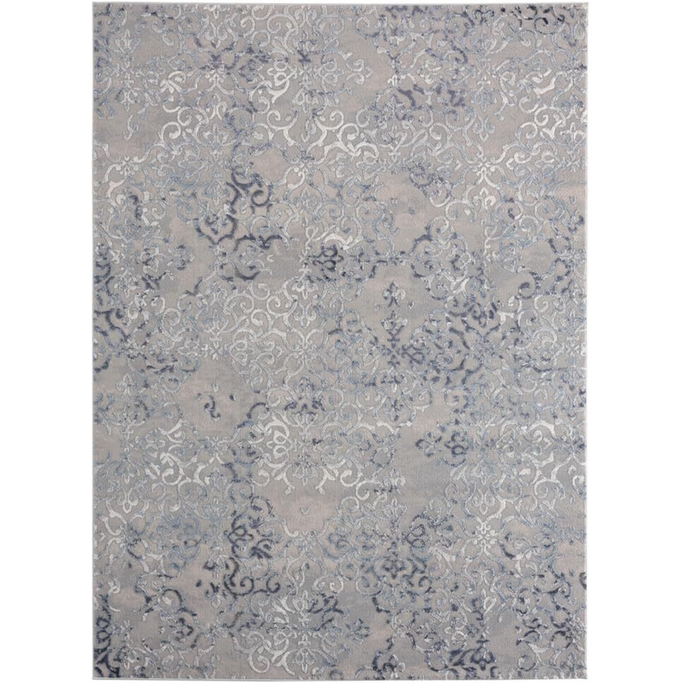 United Weavers Cascades Marblemount Blue Classic Runner Rug 2'7" x 7'2"