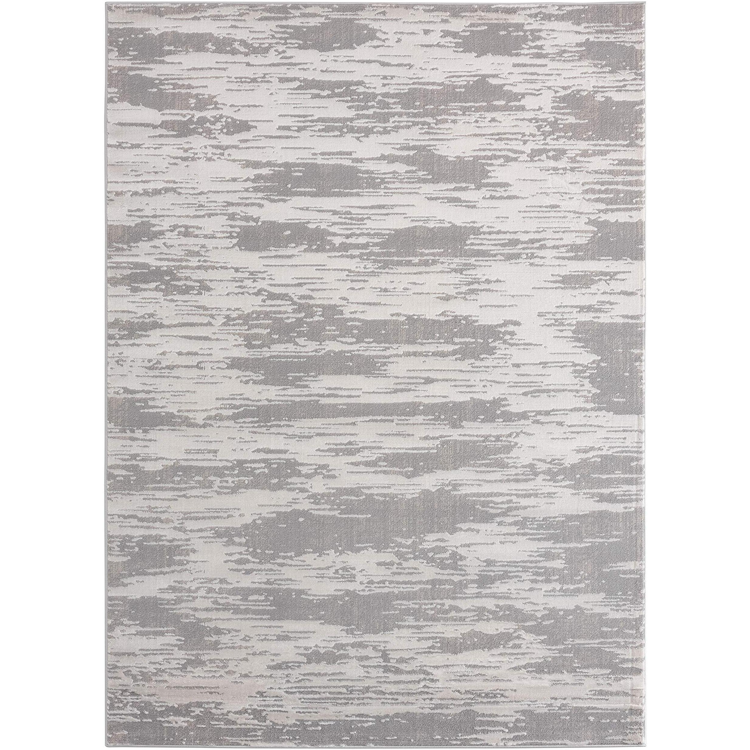 United Weavers Cascades Salish Silver Abstract Area Rug 7'10" x 10'6"