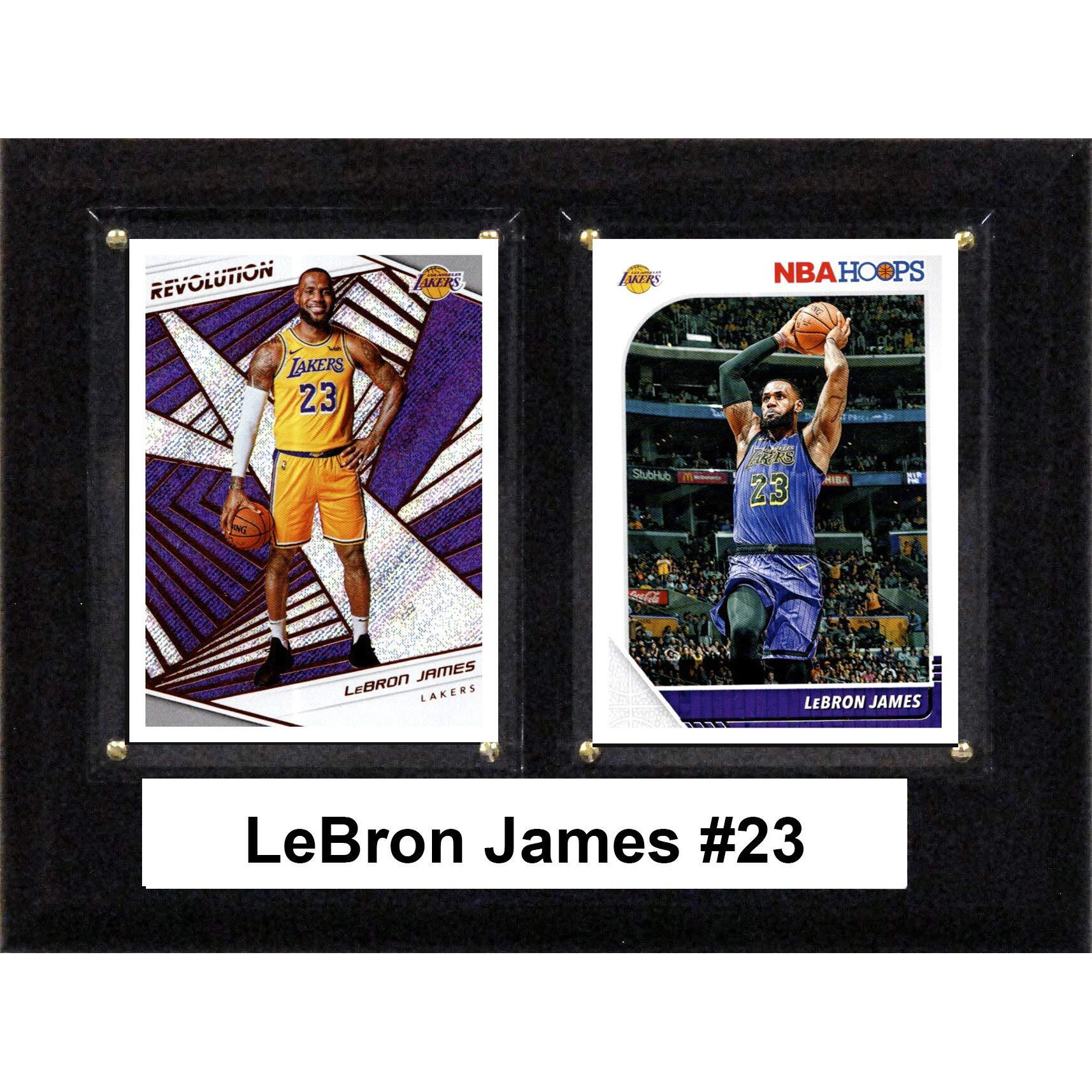 C & I Collectibles NBA 6&quotx8" Lebron James Los Angeles Lakers Two Card Plaque