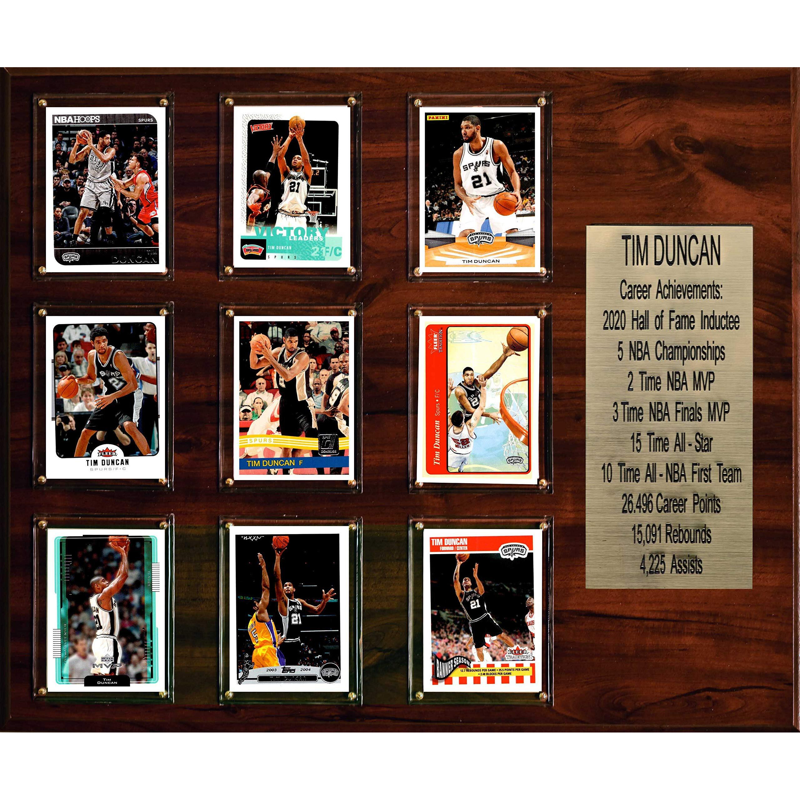 C & I Collectibles NBA 15&quotx18" Tim Duncan San Antonio Spurs Career Stat Plaque