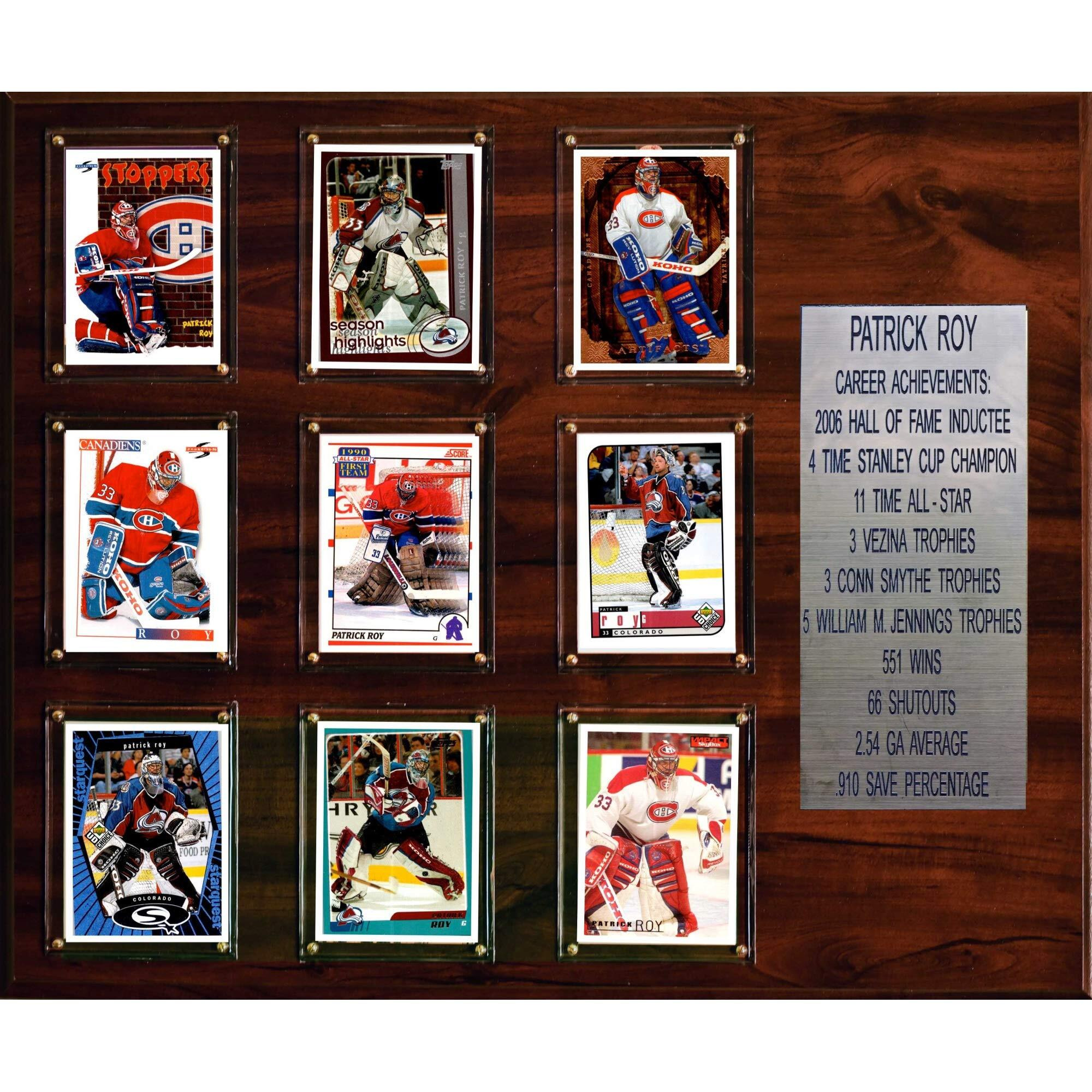 C & I Collectibles NHL 15&quotx18" Patrick Roy Montreal Canadiens Career Stat Plaque
