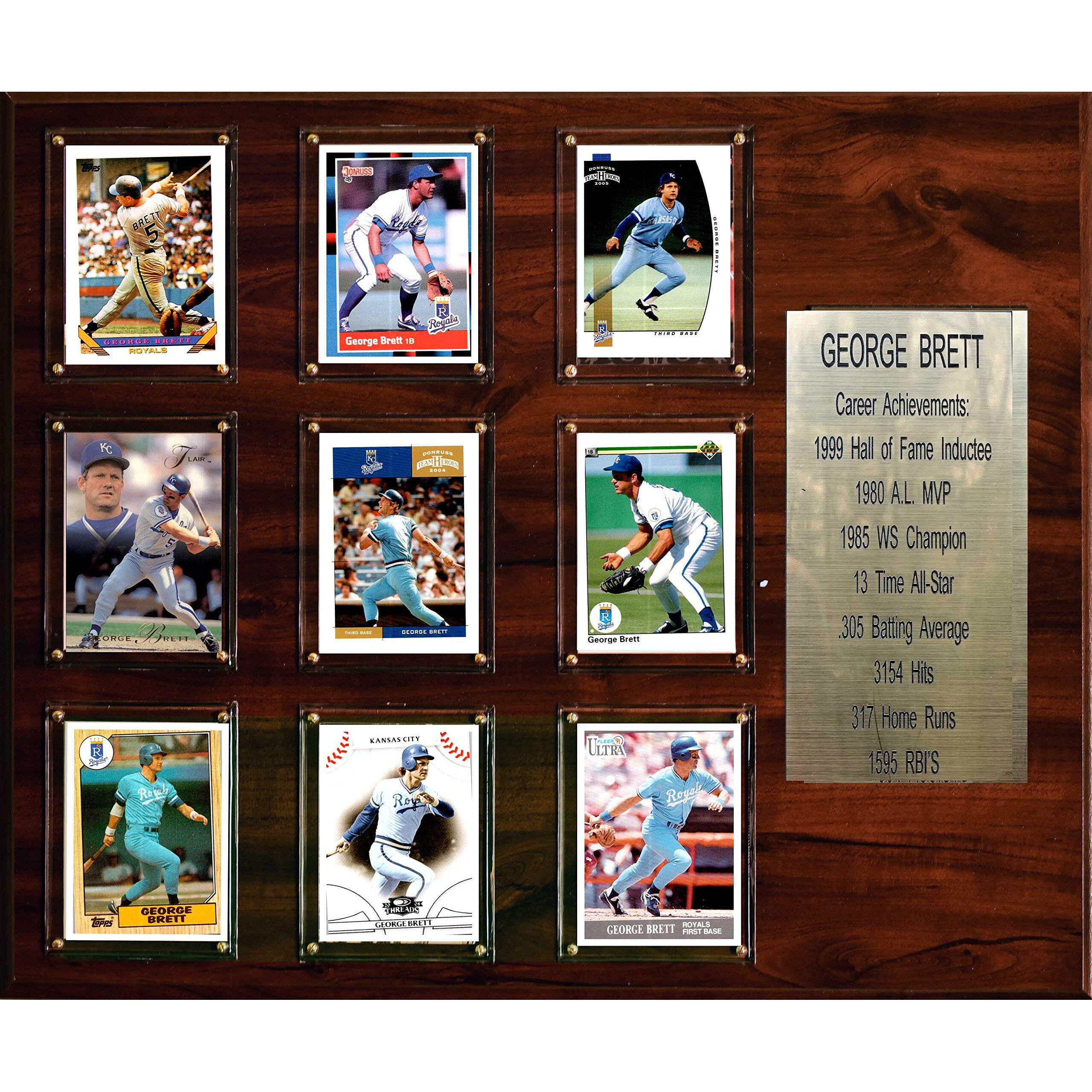 C & I Collectibles MLB 15&quotx18" George Brett Kansas City Royals Career Stat Plaque