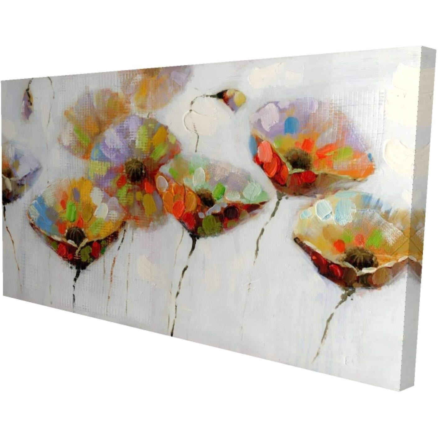Begin Color Dotted Flowers - Print on Canvas Edition