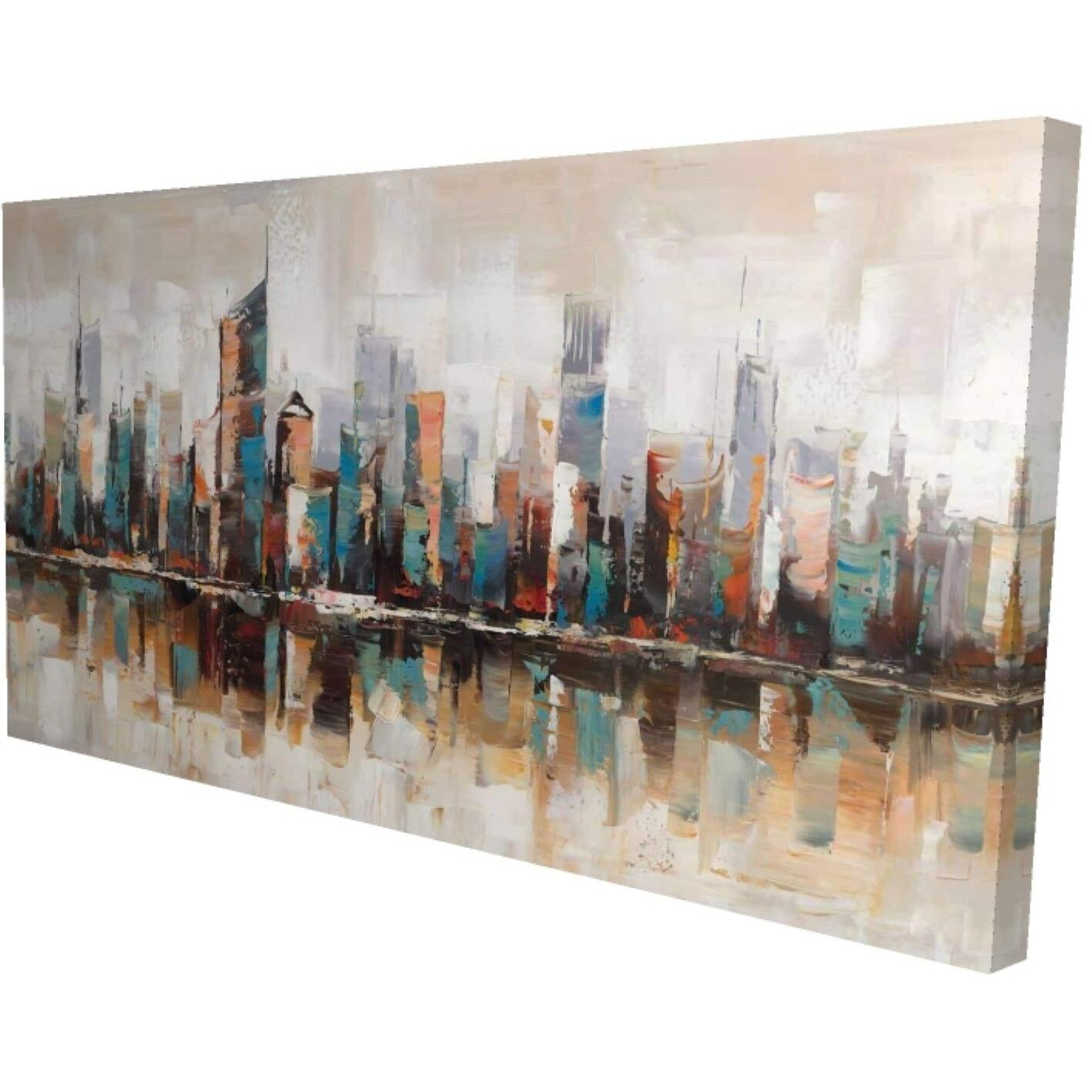 Begin Abstract Buildings with Textures - Print on Canvas Edition