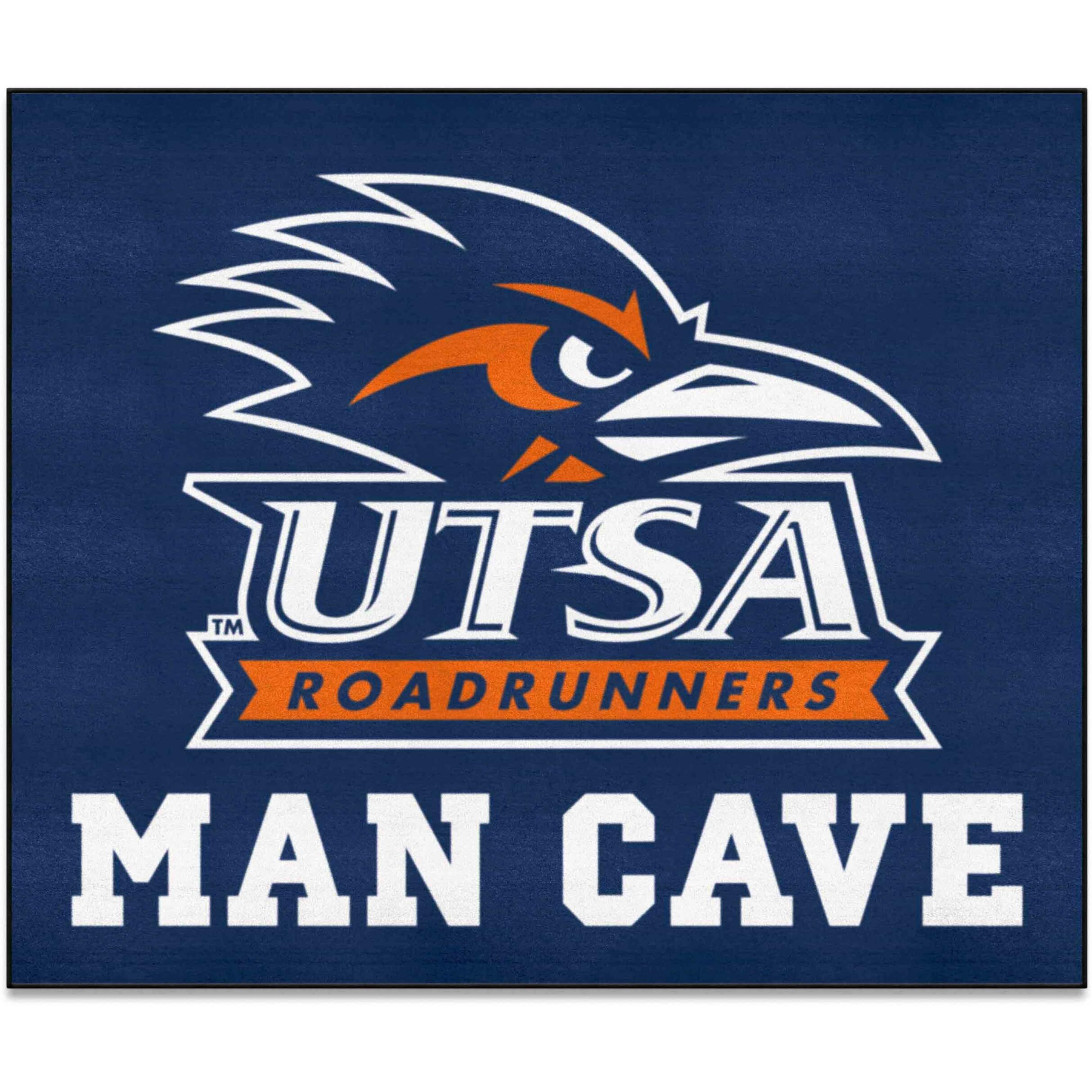 FANMATS 28125 UTSA Roadrunners Man Cave Tailgater Rug - 5ft. x 6ft. Sports Fan Area Rug, Home Decor Rug and Tailgating Mat