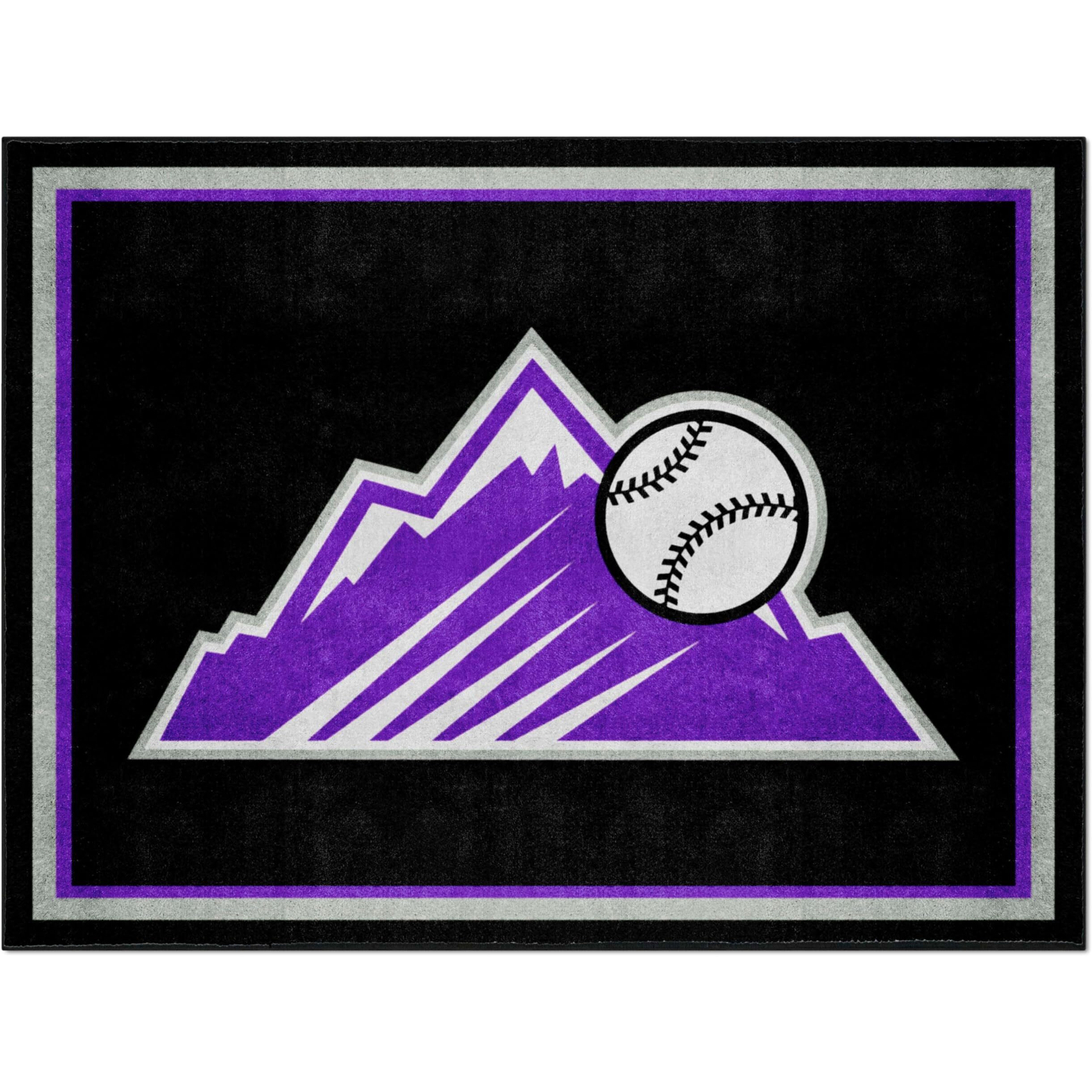 FANMATS 29031 Colorado Rockies 8ft. x 10 ft. Plush Area Rug