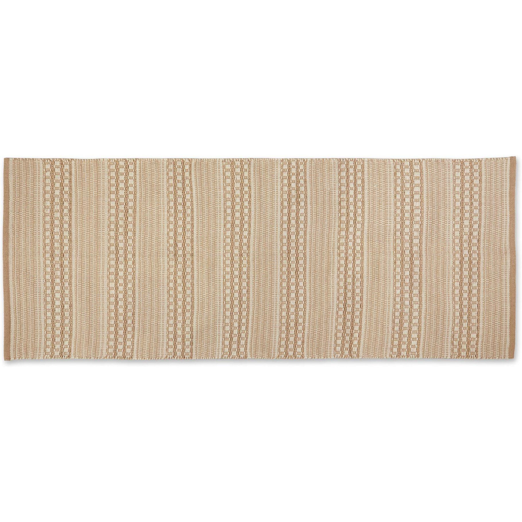 DII Woven Rugs Collection Hand-Loomed, Runner, 2'6&quotx6', Stone Dobby Stripe