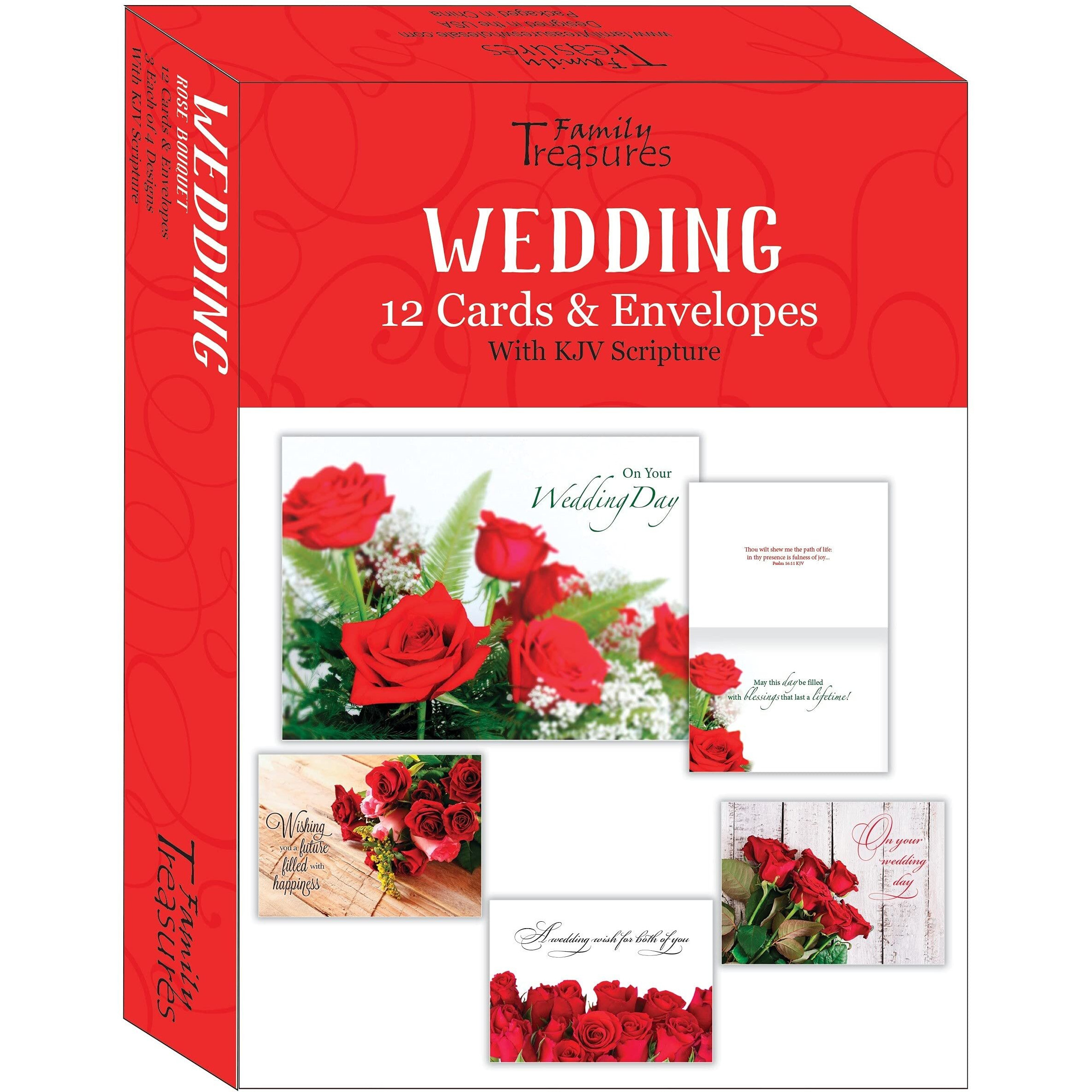 HTL Card-Boxed-Wedding-Rose Bouquet (Box of 12)