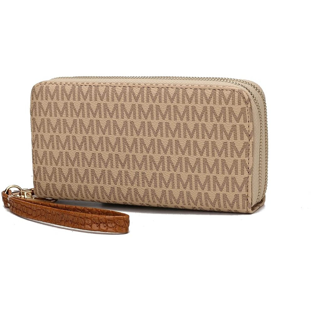 MKF Collection by Mia K. MKF-UM5570BG Noemy M Signature Wallet & Wristlet, Beige