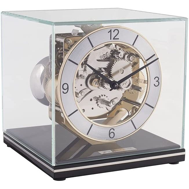 Hermle 23052740340 Clark Minimalistic Modern Mantel Clock44 Black