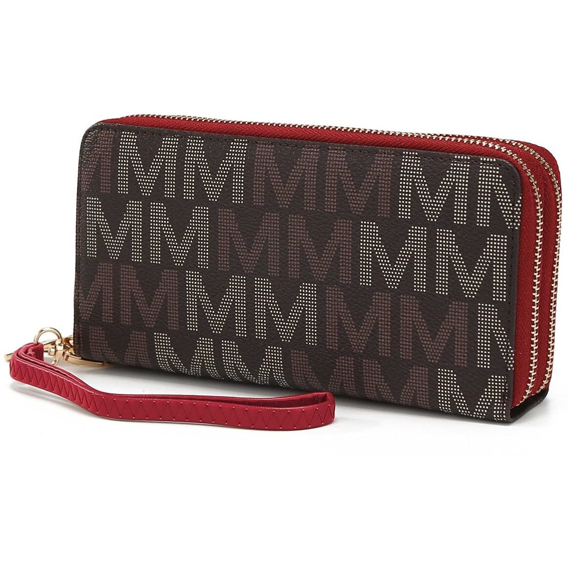 MKF Collection by Mia K. MKF-MU6370RD Hofstra M Signature Wallet & Wristlet, Red