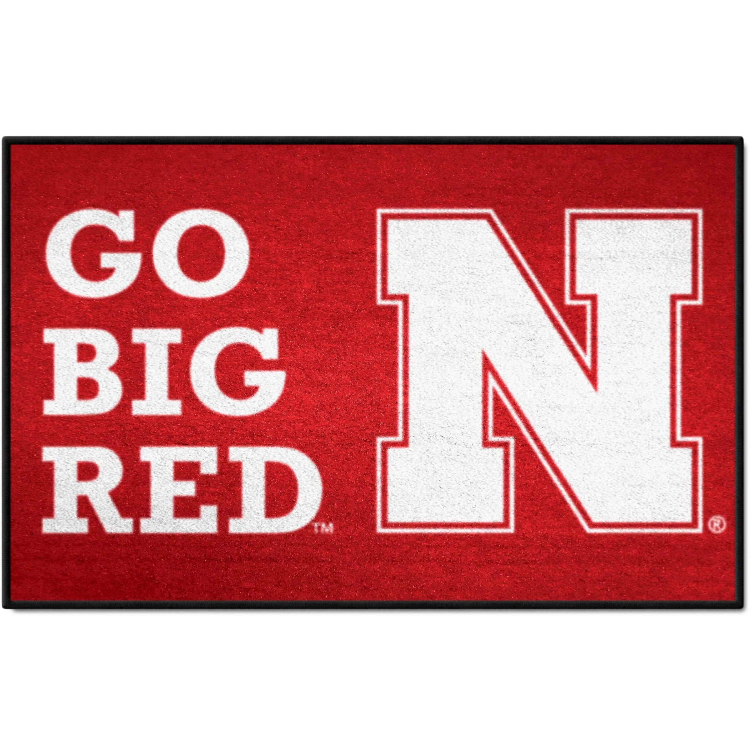 FANMATS 33442 NCAA - University of Nebraska Starter Mat Accent Rug - 19in. x 30in. Slogan Starter Mat| Sports Fan Home Decor Rug and Tailgating Mat