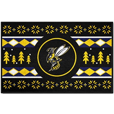 FANMATS 33332 NCAA - Montana State Billings Holiday Sweater Starter Mat Accent Rug - 19in. x 30in.| Sports Fan Home Decor Rug and Tailgating Mat