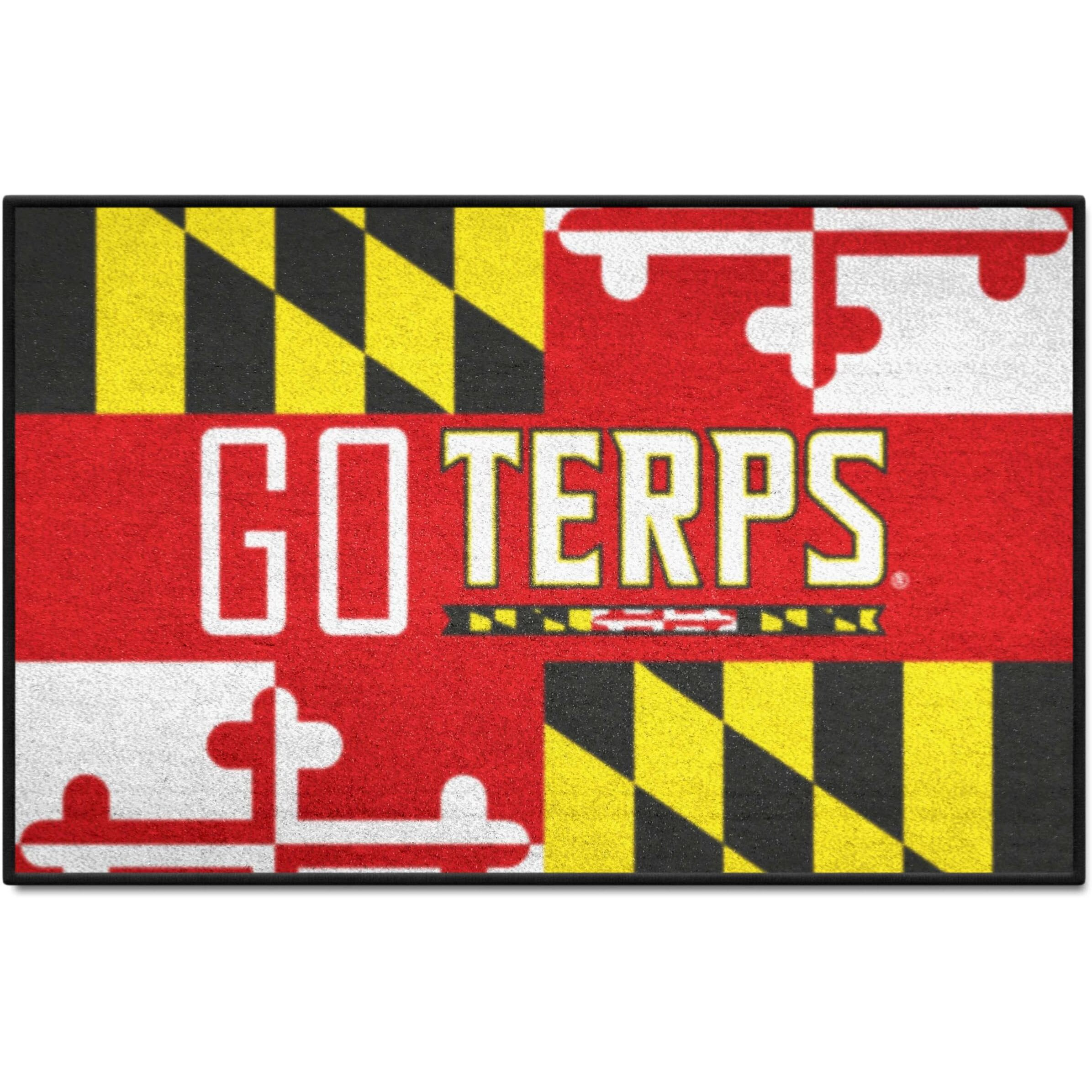 FANMATS 33436 Maryland Terrapins Slogan Starter Mat Accent Rug - 19in. x 30in.
