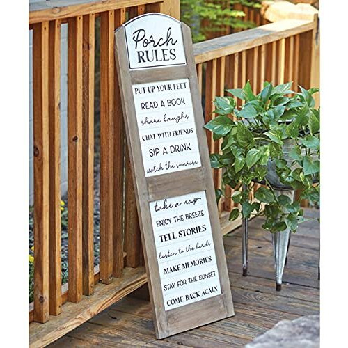 Porch Rules Hanging Sign