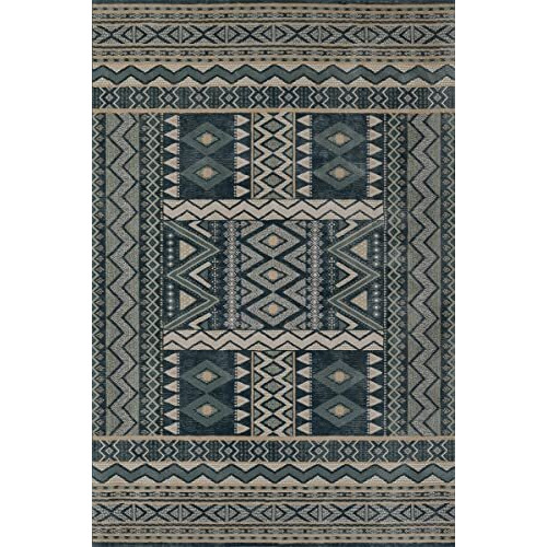 Momeni Genevieve Polyester Area Rug, Blue, 3'10" X 5'7"