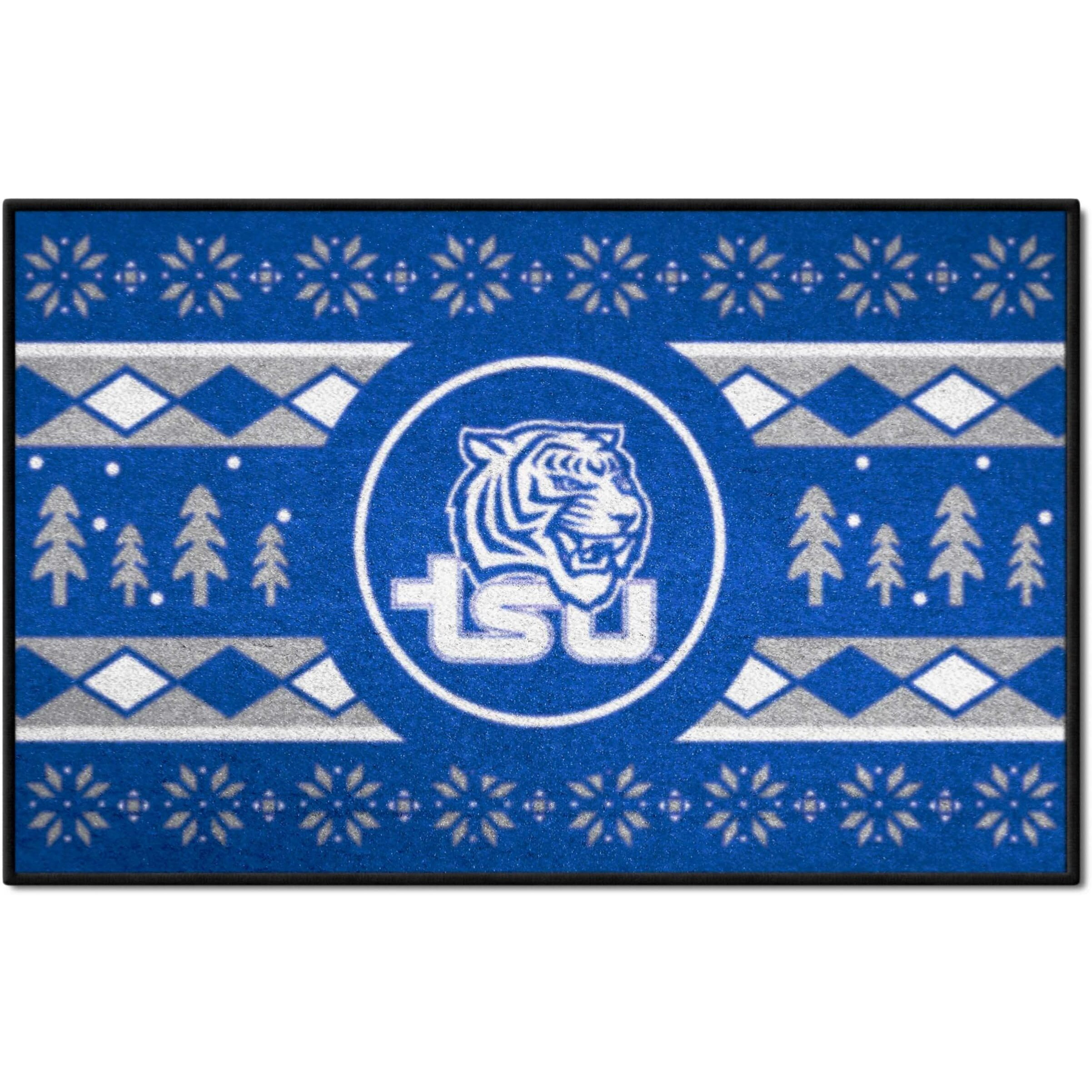 FANMATS 31092 Tennessee State Tigers Holiday Sweater Starter Mat Accent Rug - 19in. x 30in.