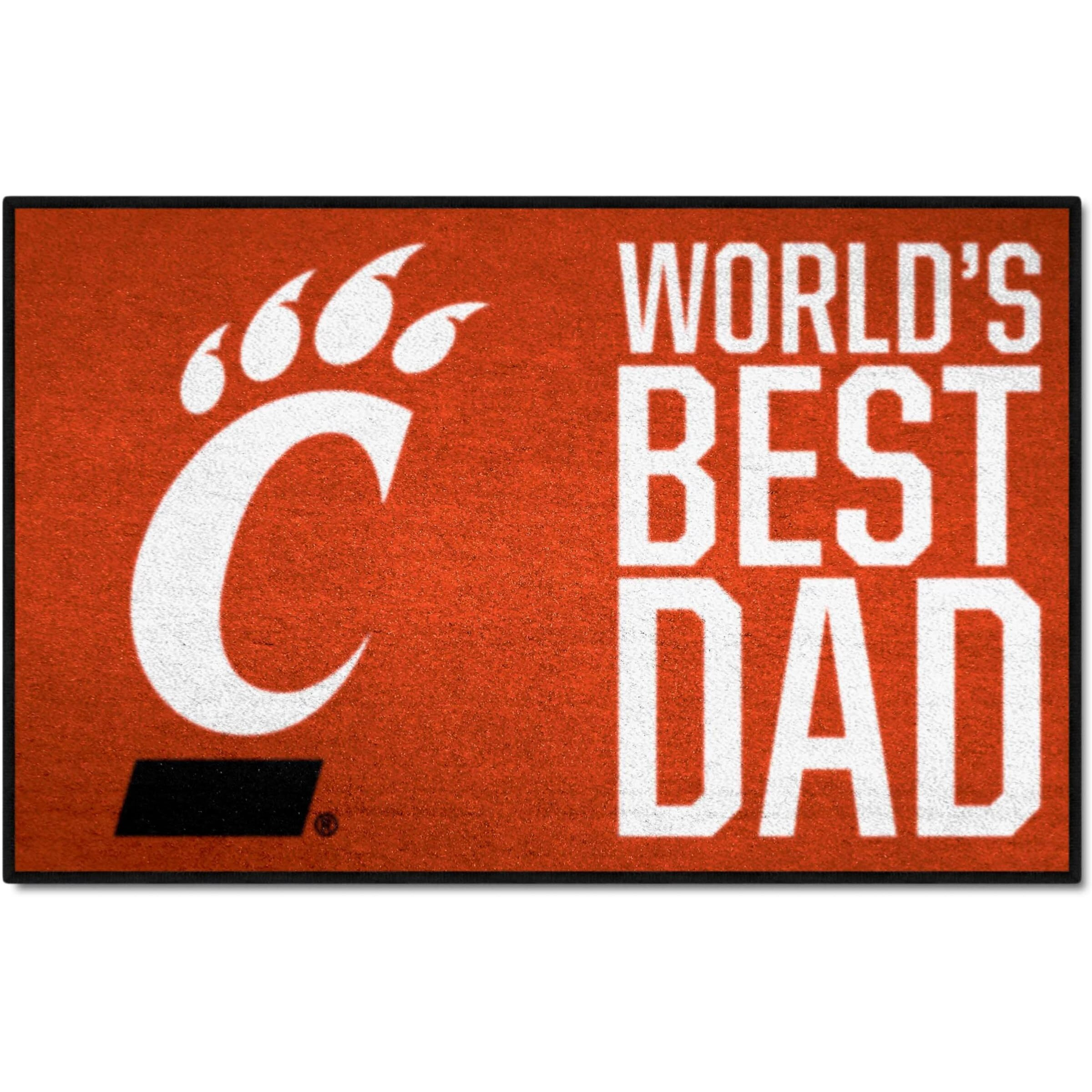 FANMATS 31211 University of Cincinnati Starter Mat Accent Rug - 19in. x 30in. | Sports Fan Home Decor Rug and Tailgating Mat World's Best Dad Starter Mat