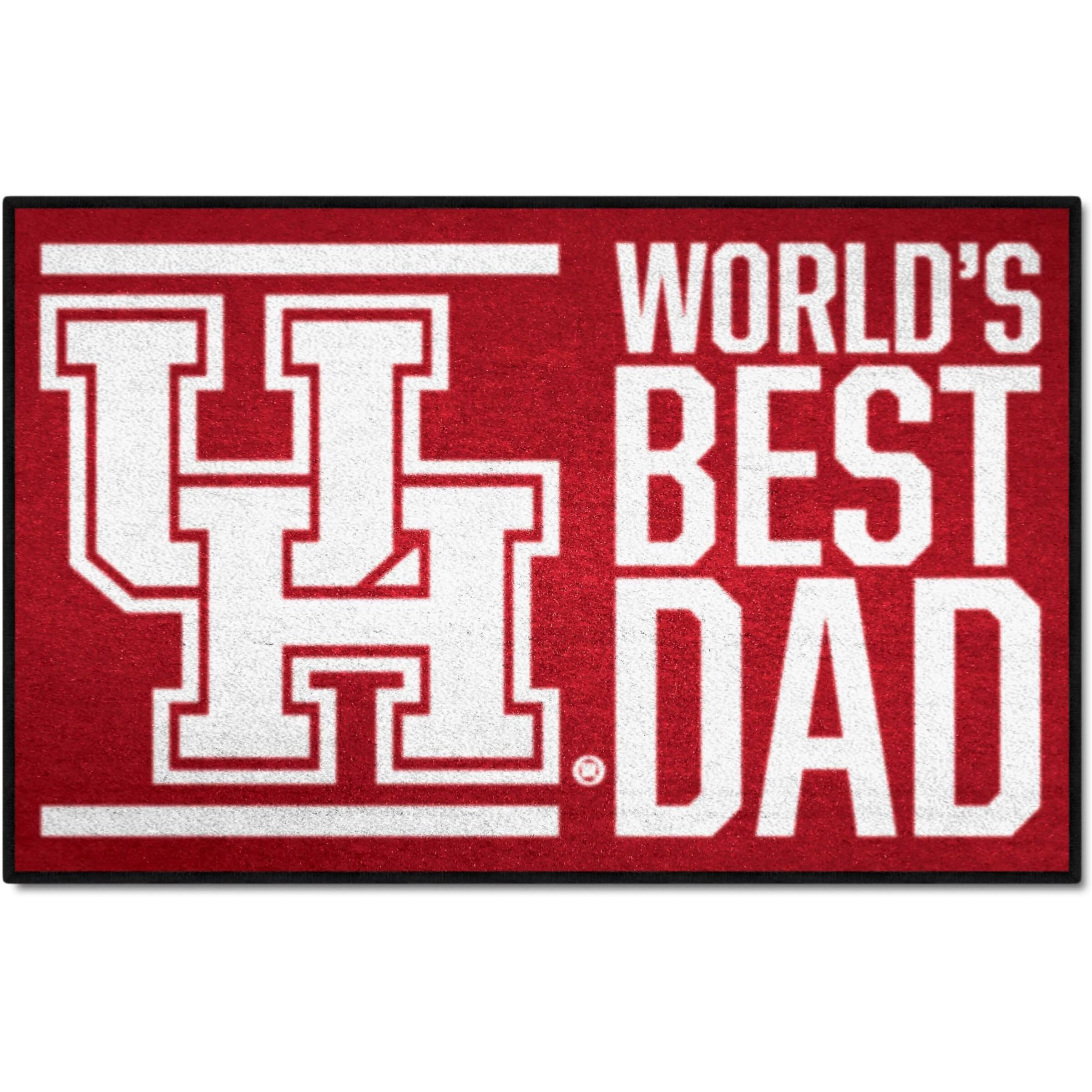 FANMATS 31223 University of Houston Starter Mat Accent Rug - 19in. x 30in. | Sports Fan Home Decor Rug and Tailgating Mat World's Best Dad Starter Mat