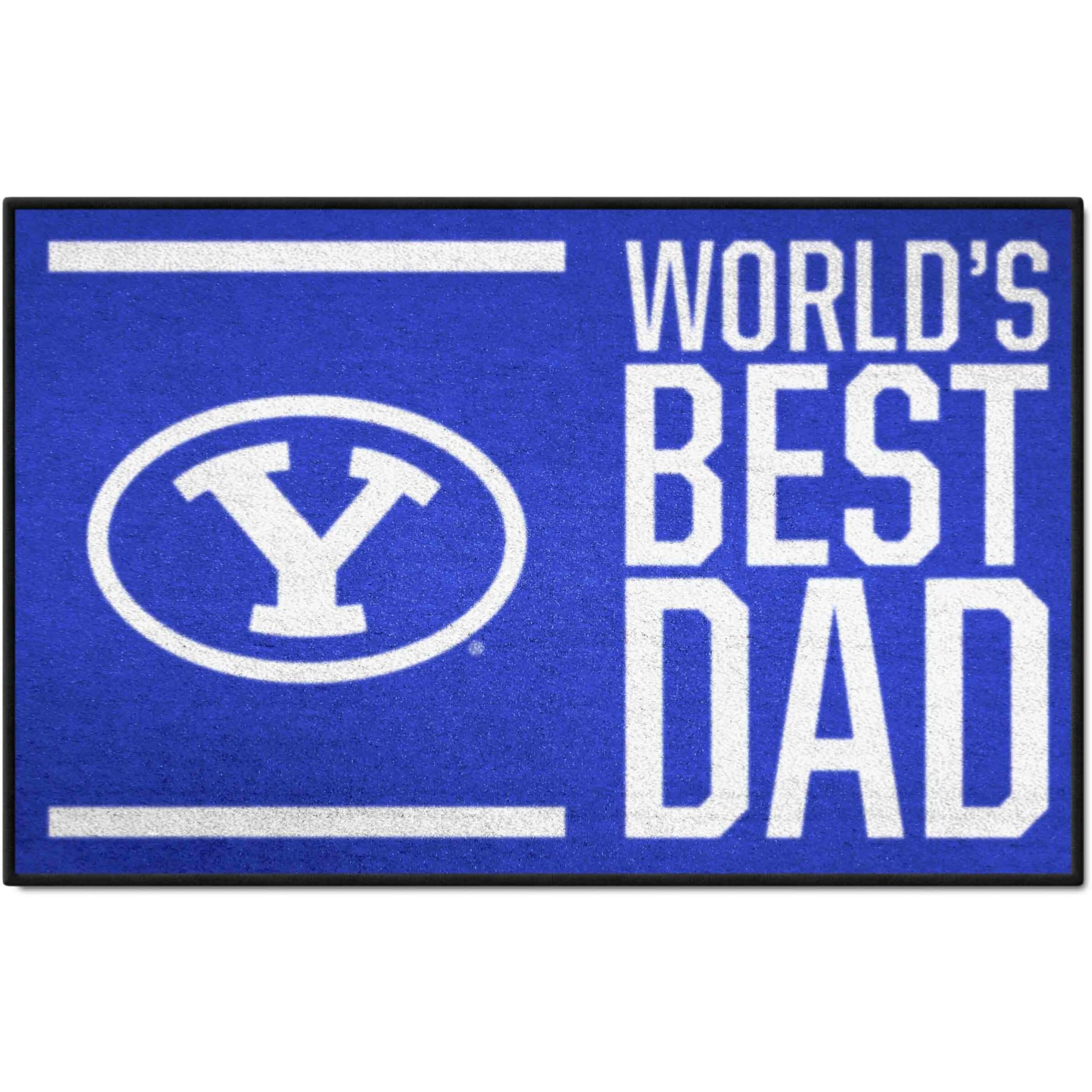 FANMATS 31229 Brigham Young University Starter Mat Accent Rug - 19in. x 30in. | Sports Fan Home Decor Rug and Tailgating Mat World's Best Dad Starter Mat