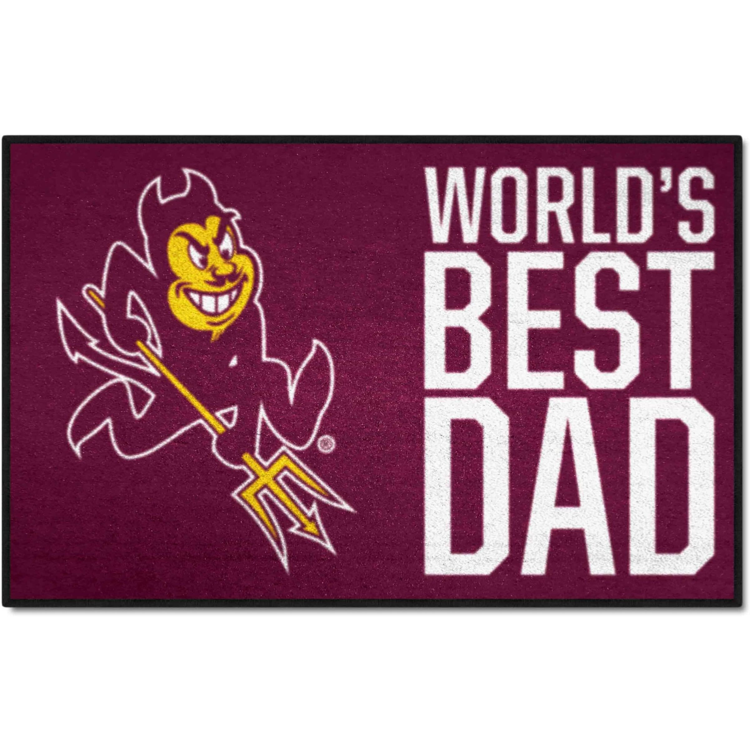 FANMATS 31213 Arizona State University Starter Mat Accent Rug - 19in. x 30in. | Sports Fan Home Decor Rug and Tailgating Mat World's Best Dad Starter Mat
