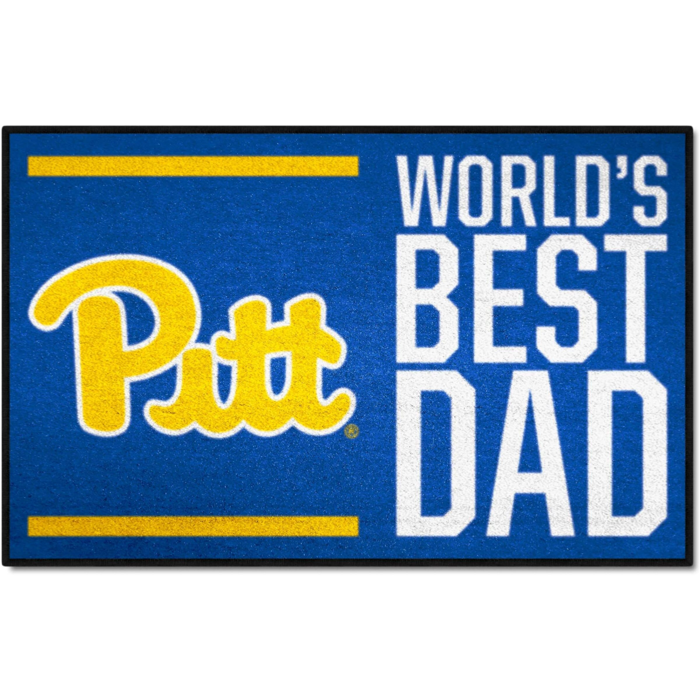 FANMATS 31220 University of Pittsburgh Starter Mat Accent Rug - 19in. x 30in. | Sports Fan Home Decor Rug and Tailgating Mat World's Best Dad Starter Mat