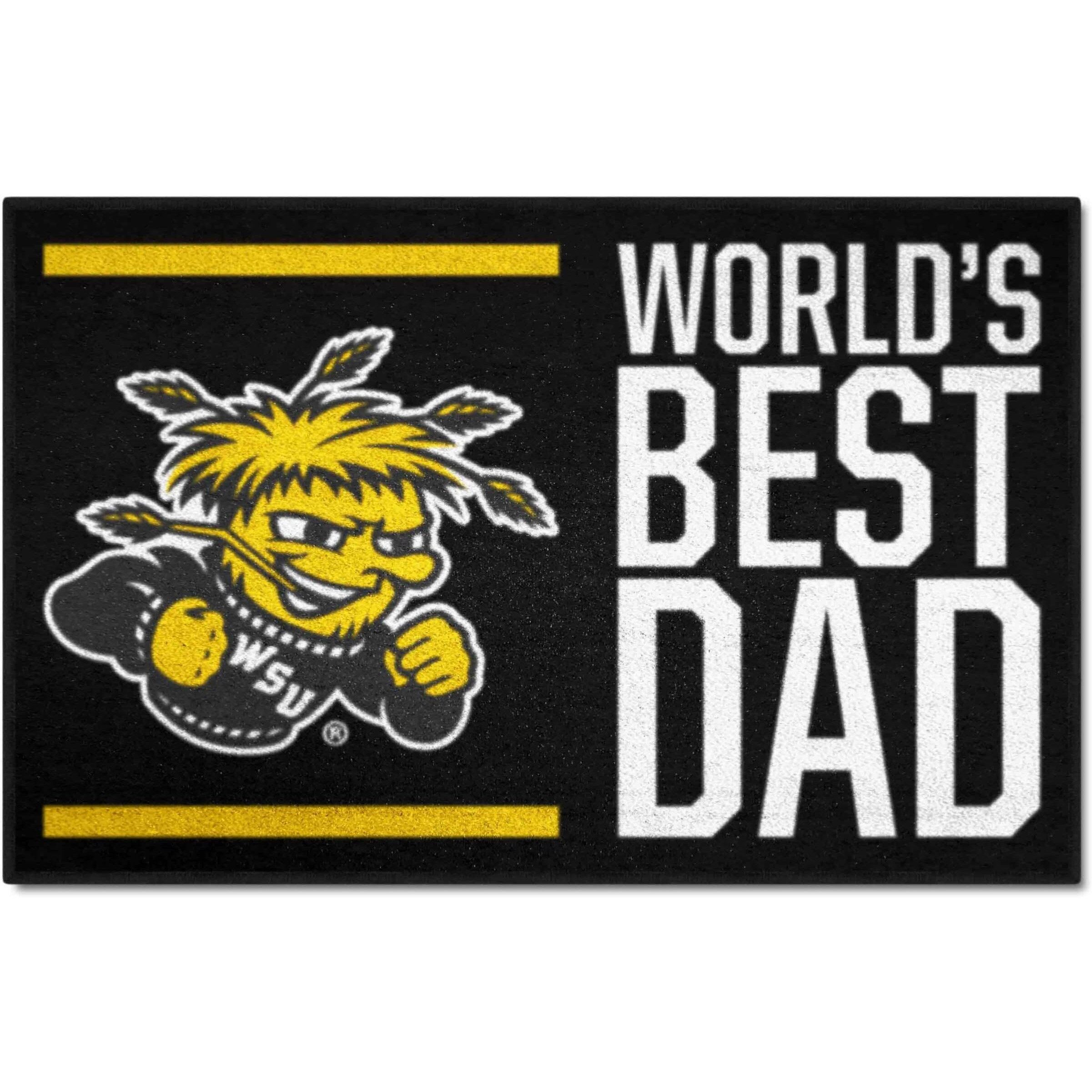 FANMATS 31215 Wichita State University Starter Mat Accent Rug - 19in. x 30in. | Sports Fan Home Decor Rug and Tailgating Mat World's Best Dad Starter Mat