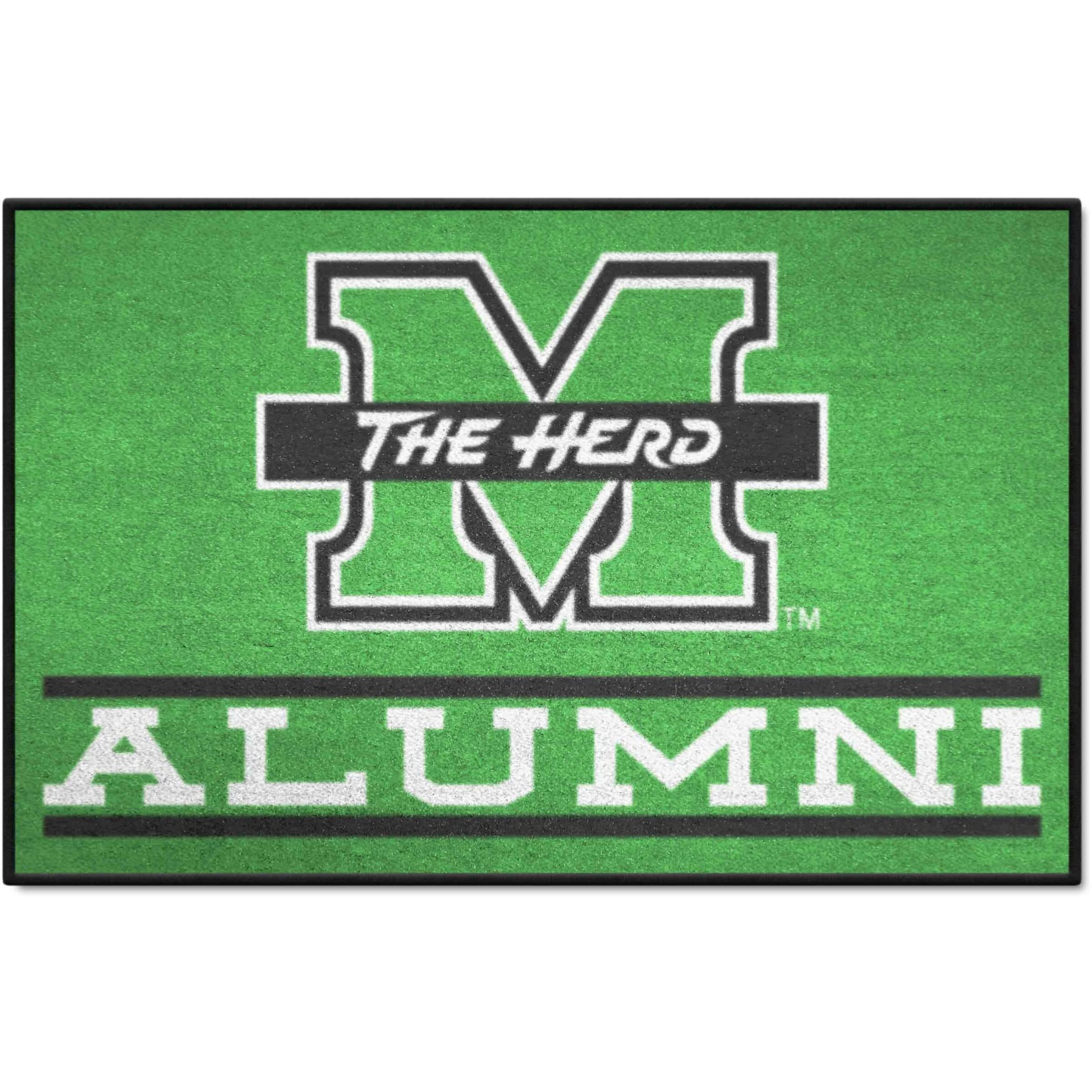 FANMATS 32961 NCAA - Marshall University Starter Mat Accent Rug - 19in. x 30in. Alumni Starter Mat| Sports Fan Home Decor Rug and Tailgating Mat
