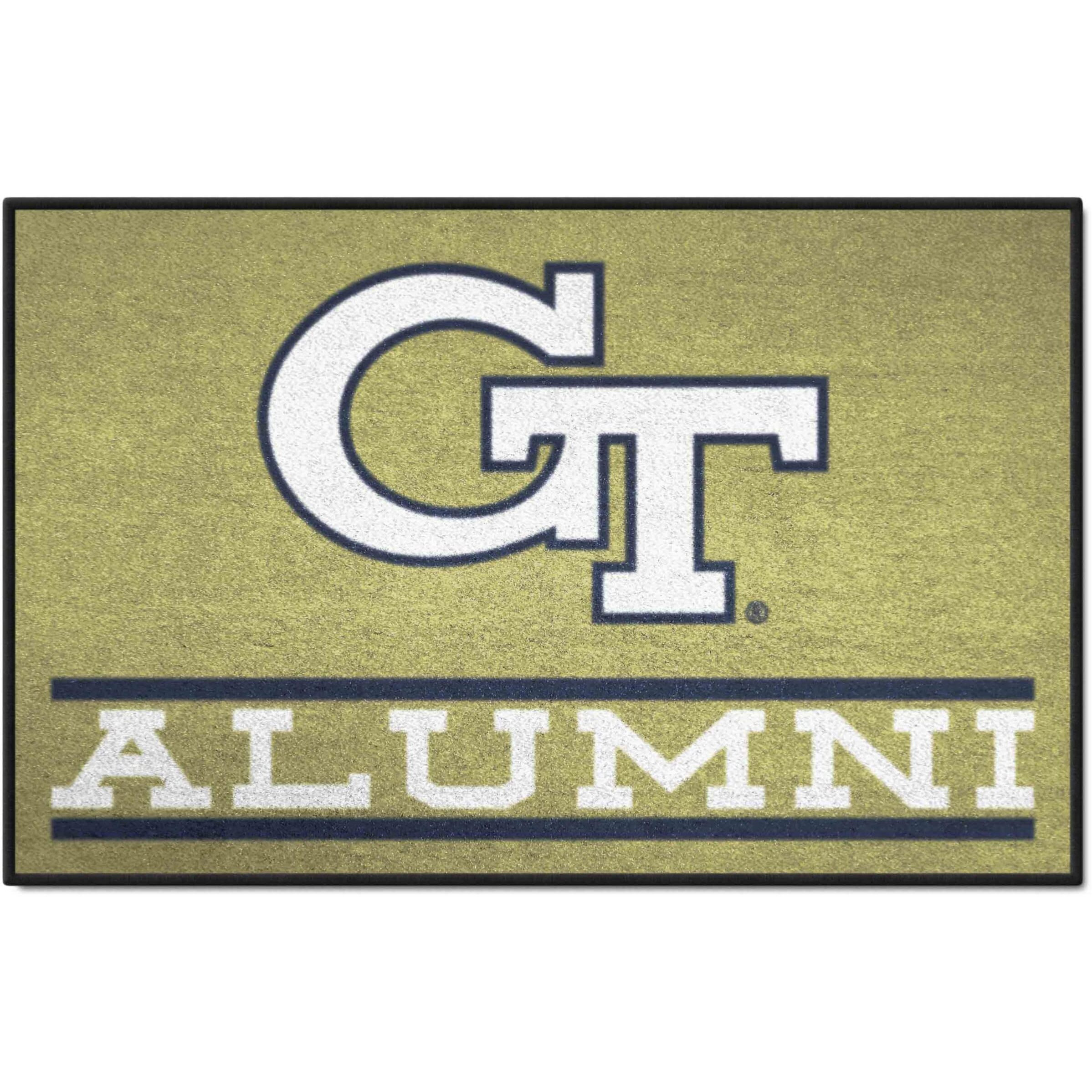 FANMATS 32959 NCAA - Georgia Tech Starter Mat Accent Rug - 19in. x 30in. Alumni Starter Mat| Sports Fan Home Decor Rug and Tailgating Mat