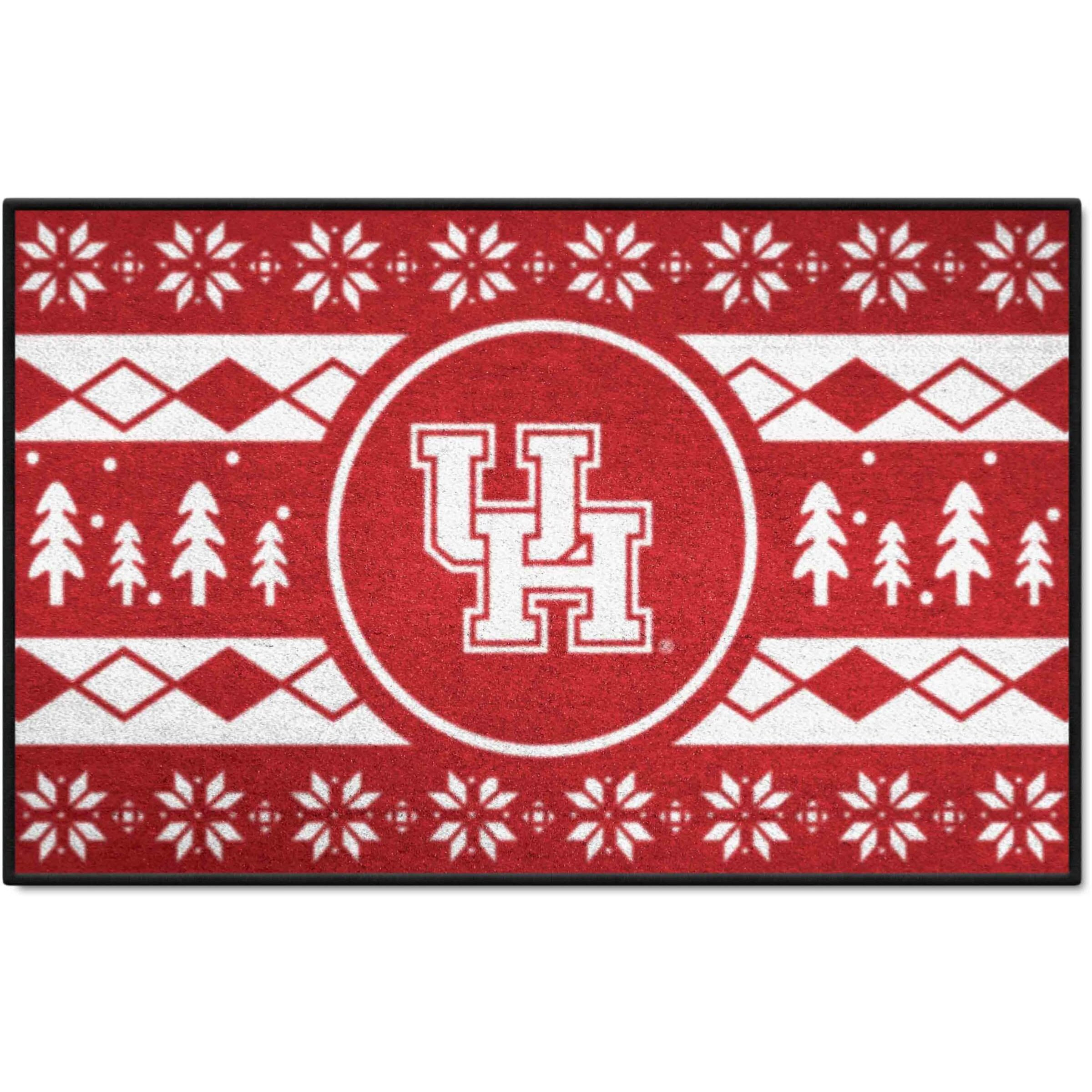 FANMATS 32994 NCAA - University of Houston Holiday Sweater Starter Mat Accent Rug - 19in. x 30in.| Sports Fan Home Decor Rug and Tailgating Mat