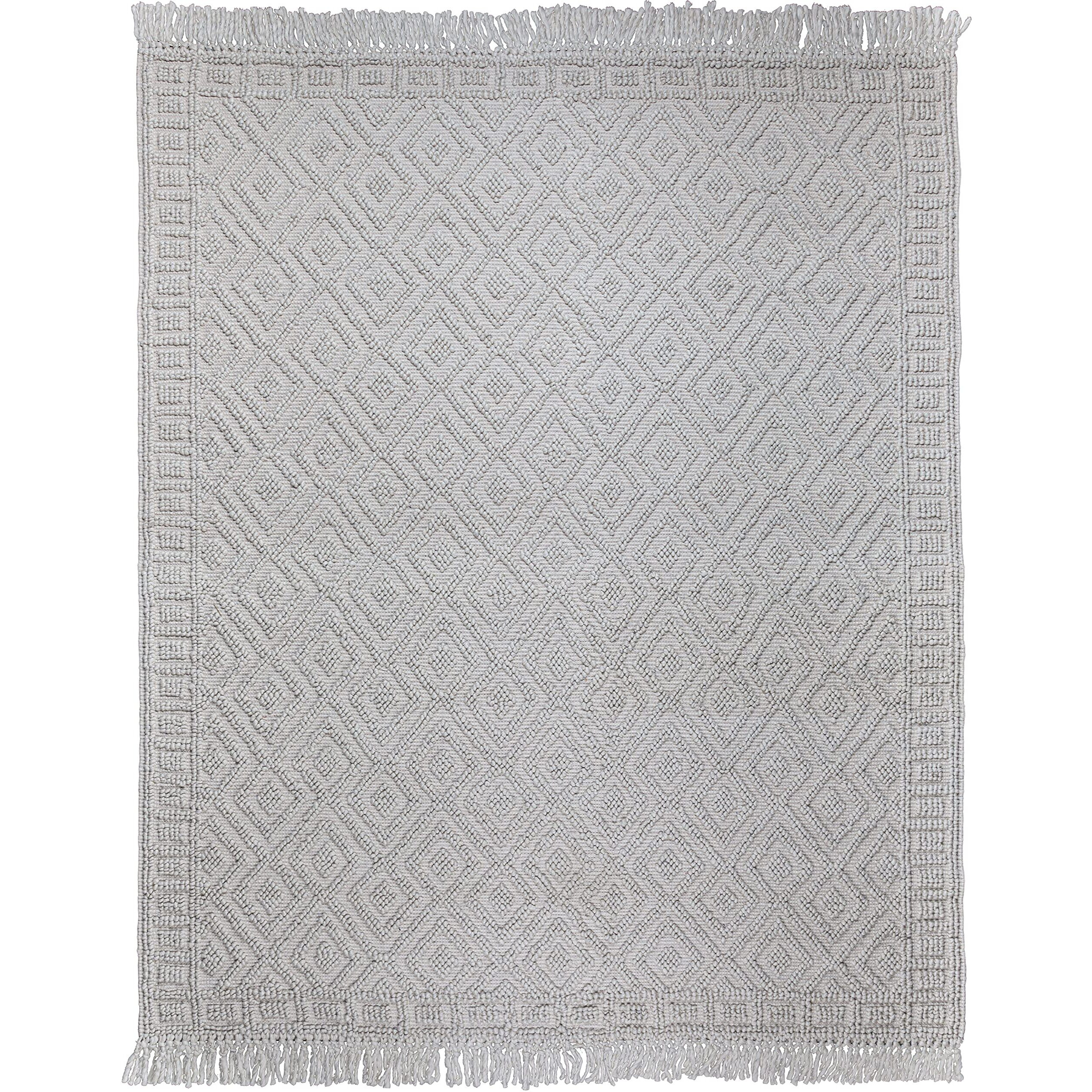 SIMPLIHOME Mead 8 x 10 Area Rug Contemporary in Ivory, For the Living Room, Bedroom and Dining Room
