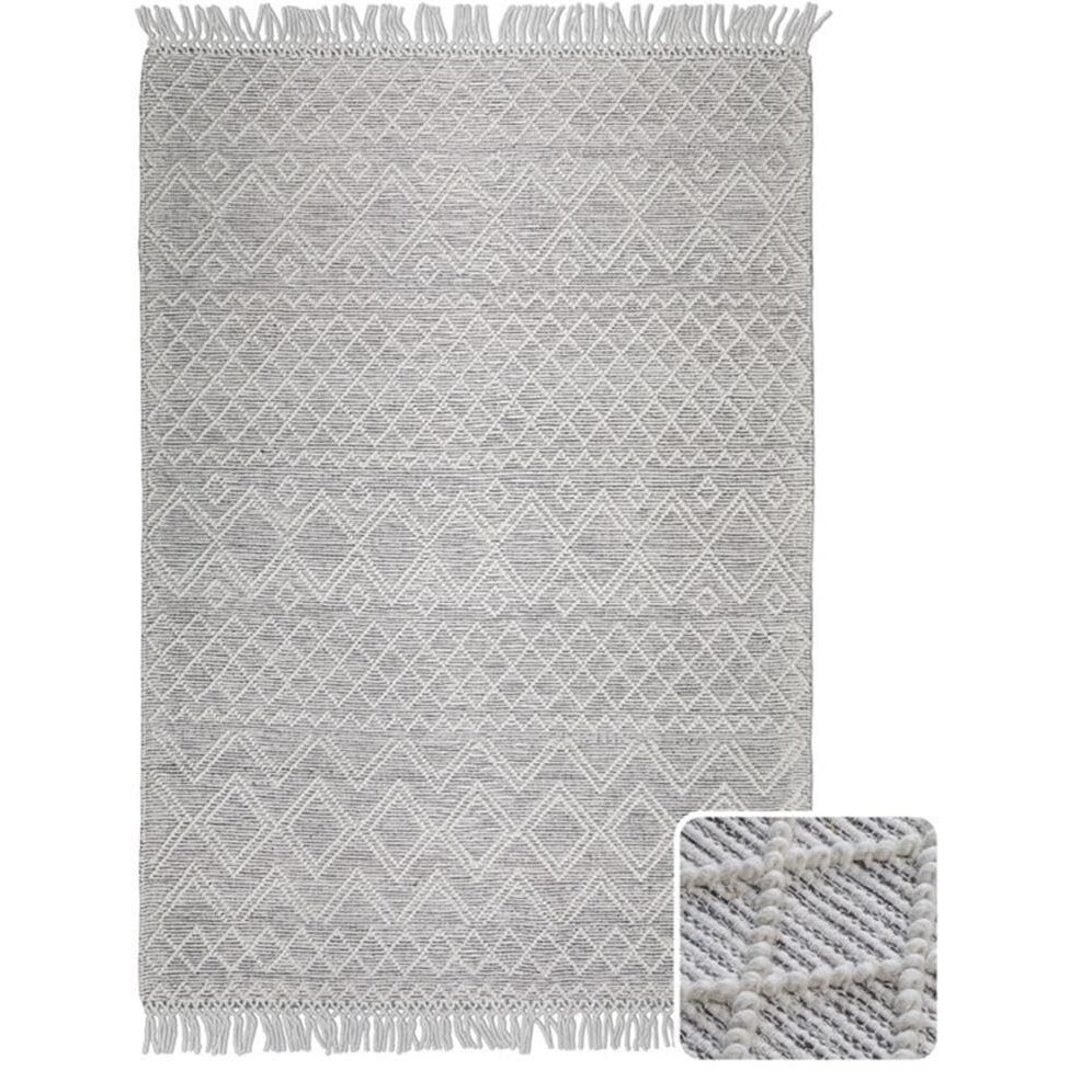 SIMPLIHOME Jeffers 6 x 9 Area Rug Contemporary in Ivory,Brown, For the Living Room, Bedroom and Dining Room
