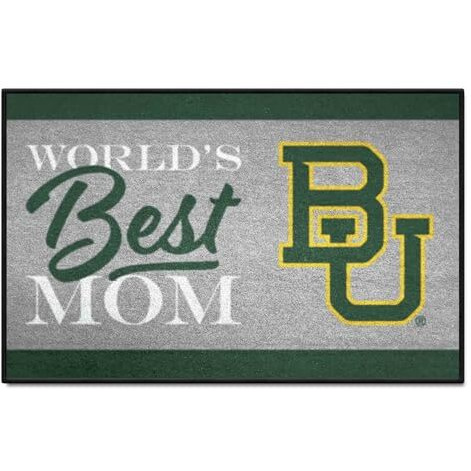 FANMATS 34529 NCAA - Baylor Bears World's Best Mom Starter Mat Accent Rug - 19in. x 30in.| Sports Fan Home Decor Rug and Tailgating Mat