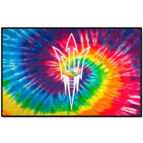 FANMATS 34013 NCAA - Arizona State Sun Devils Tie Dye Starter Mat Accent Rug - 19in. x 30in.| Sports Fan Home Decor Rug and Tailgating Mat