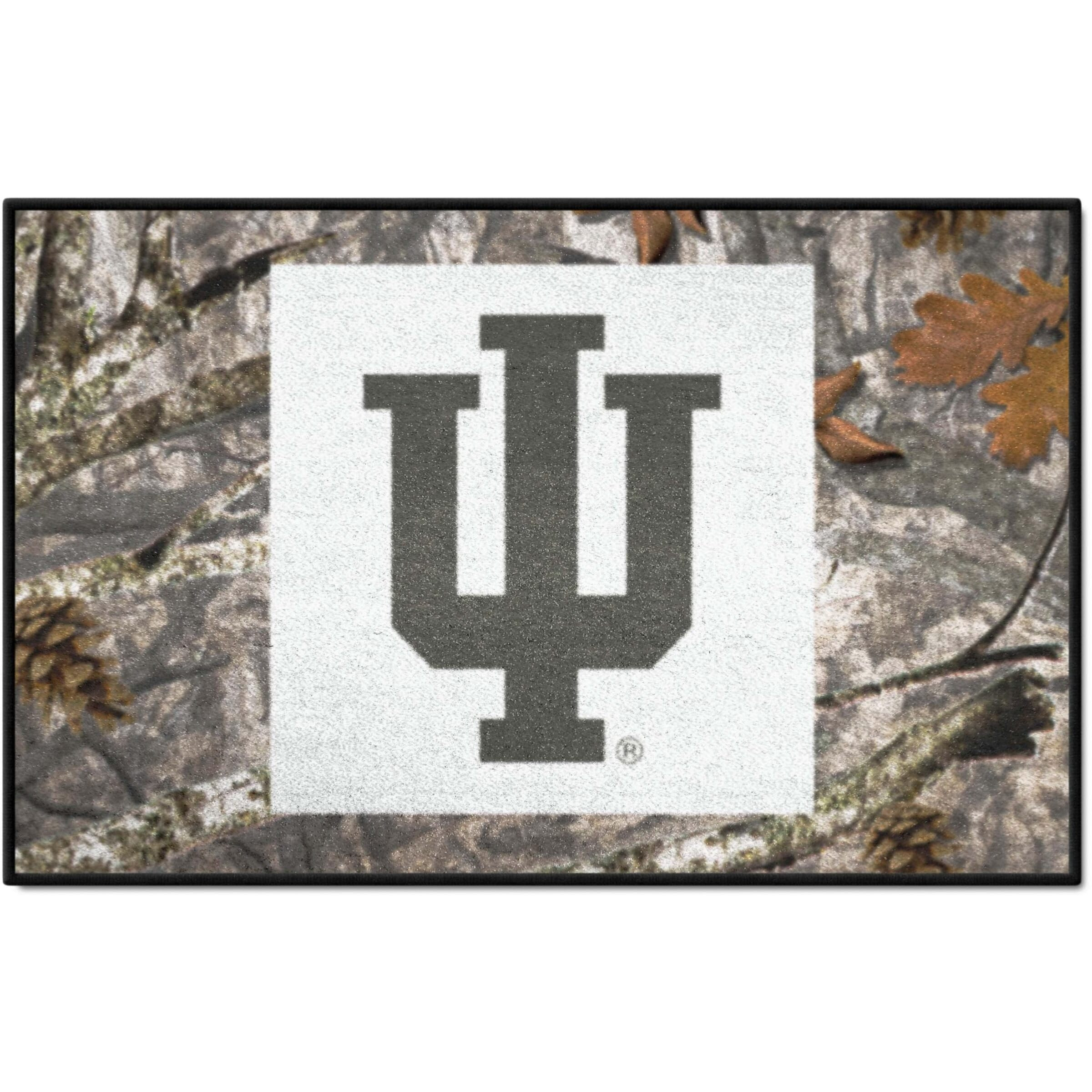 FANMATS 33948 NCAA - Indiana Hooisers Camo Starter Mat Accent Rug - 19in. x 30in.| Sports Fan Home Decor Rug and Tailgating Mat