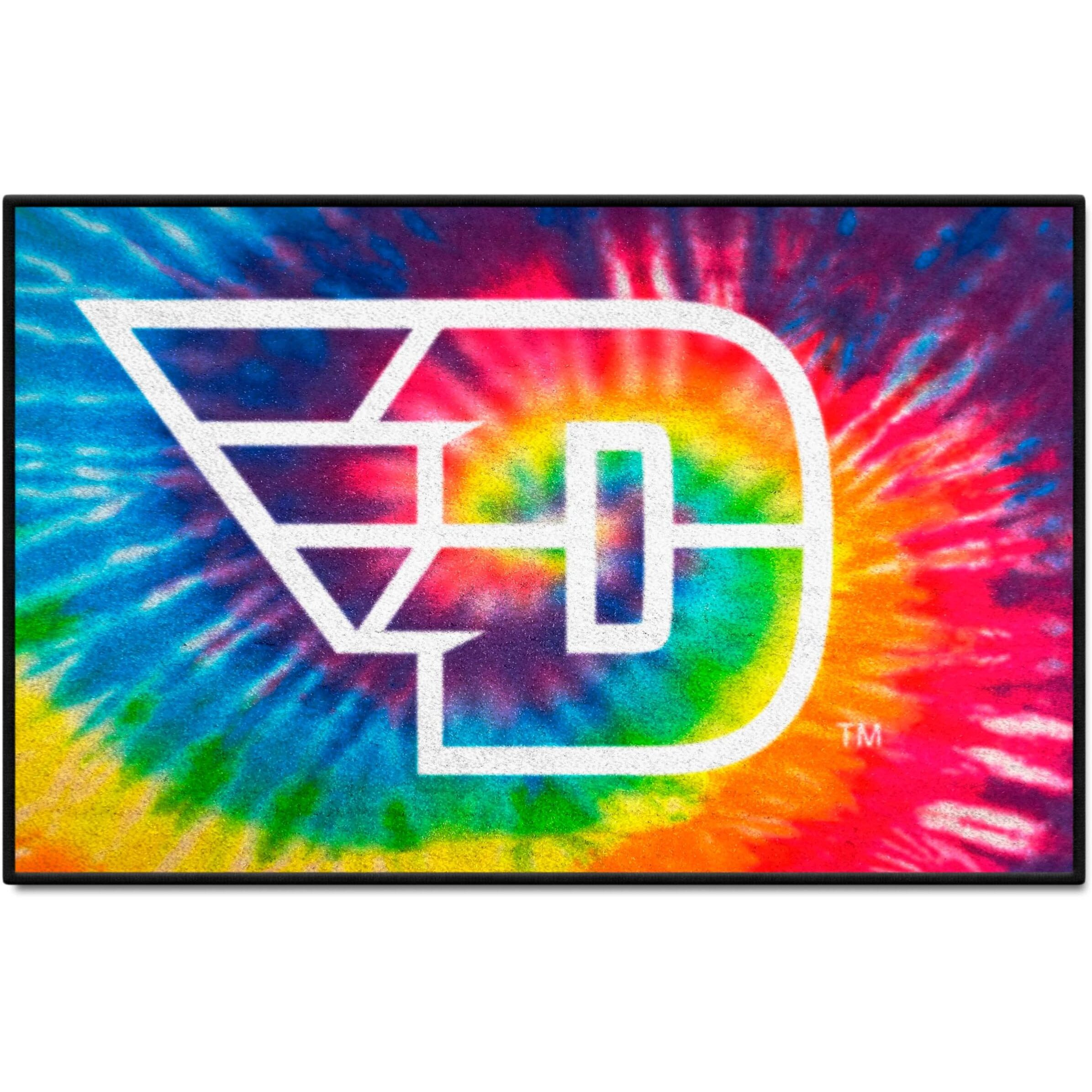 FANMATS 34023 Dayton Flyers Tie Dye Starter Mat Accent Rug - 19in. x 30in.| Sports Fan Home Decor Rug and Tailgating Mat
