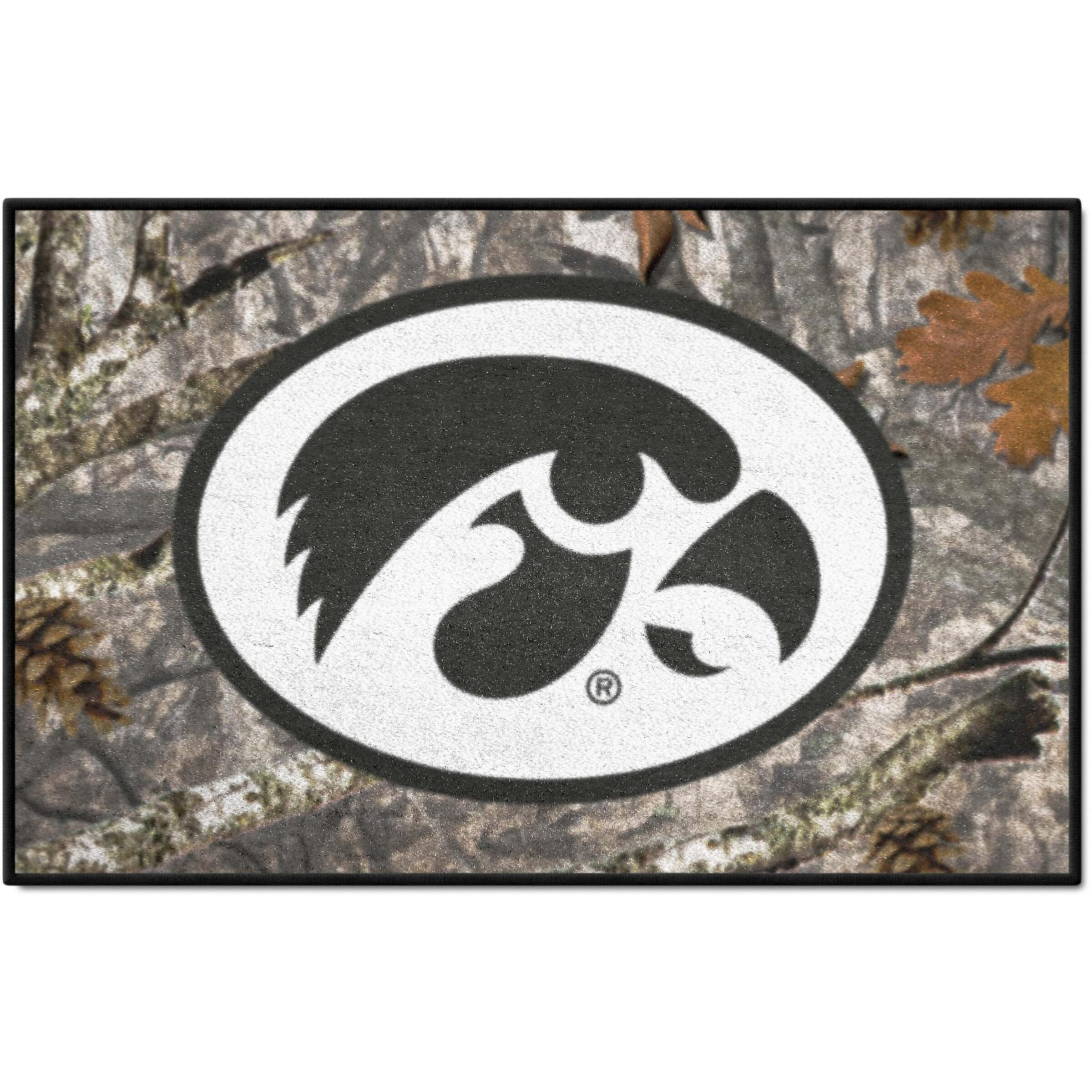 FANMATS 33979 Iowa Hawkeyes Camo Starter Mat Accent Rug - 19in. x 30in.