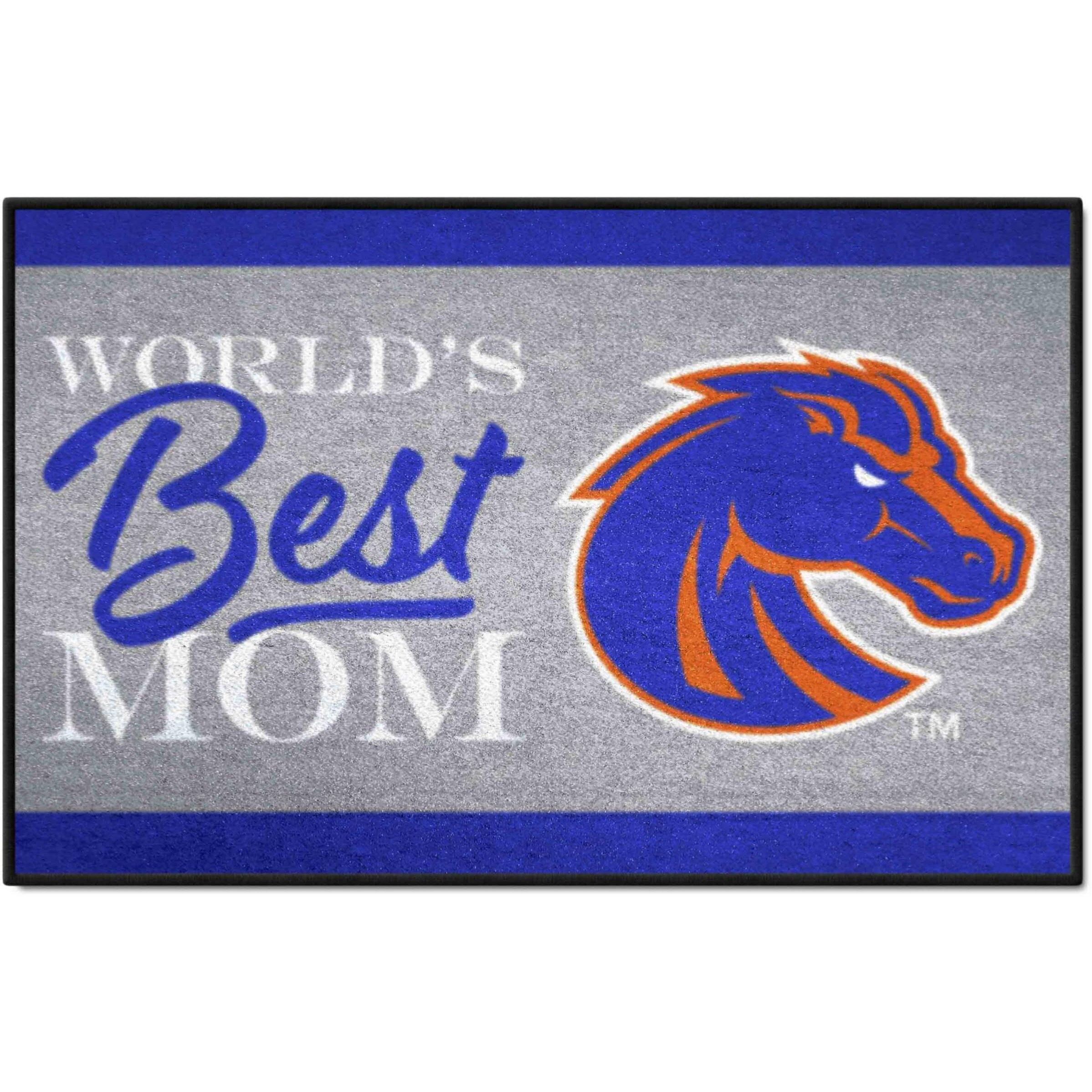 FANMATS 34530 NCAA - Boise State Broncos World's Best Mom Starter Mat Accent Rug - 19in. x 30in.| Sports Fan Home Decor Rug and Tailgating Mat