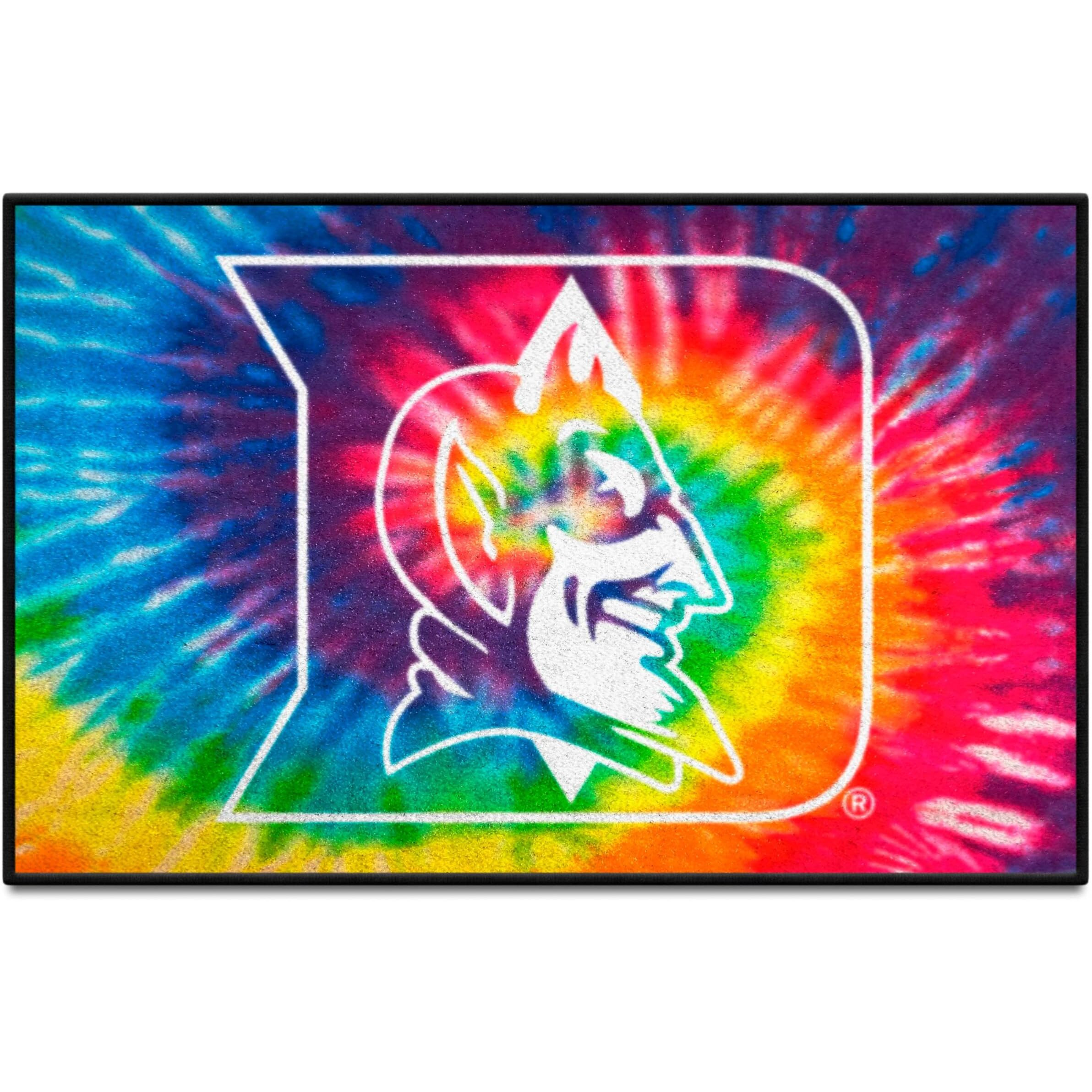 FANMATS 34024 Duke Blue Devils Tie Dye Starter Mat Accent Rug - 19in. x 30in.
