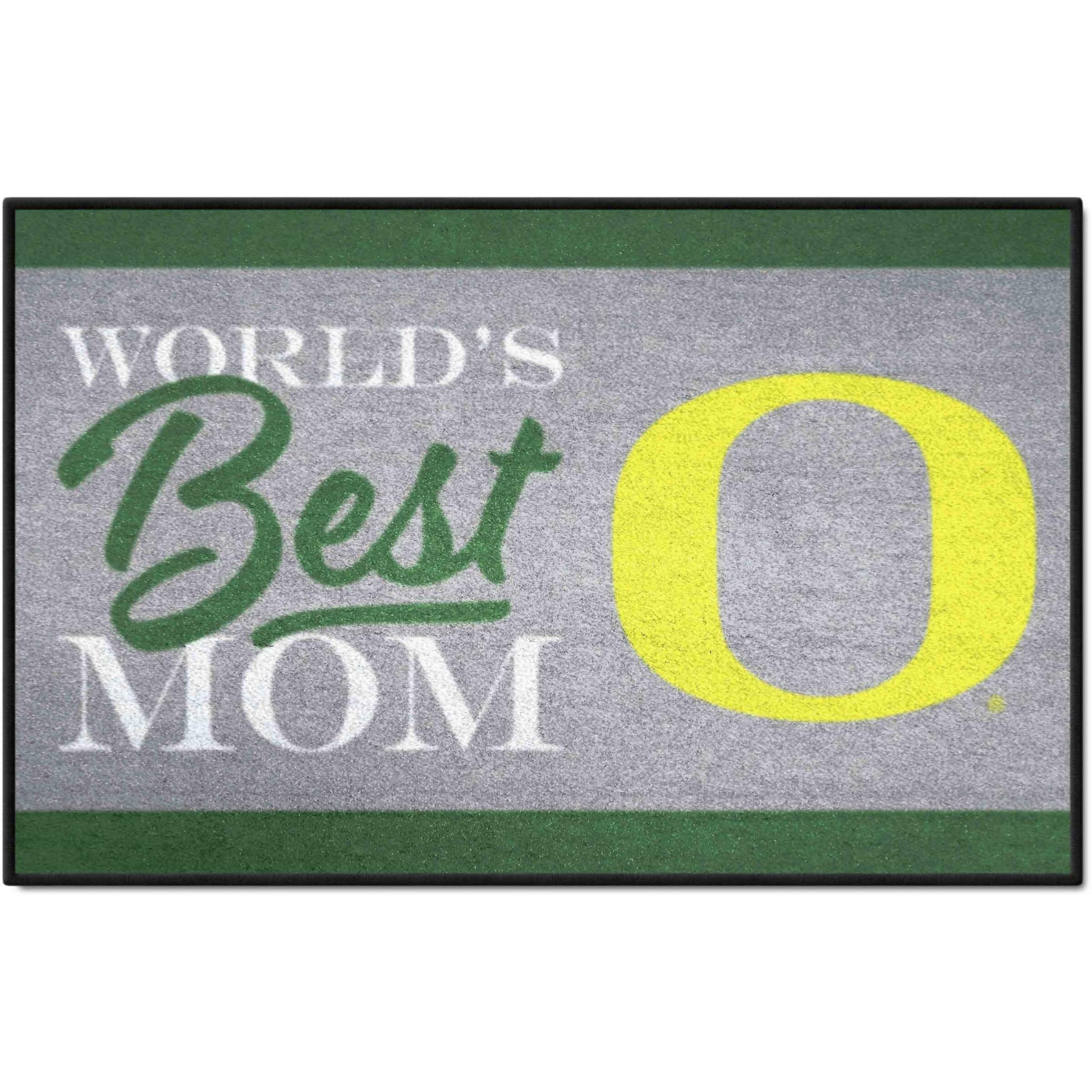 FANMATS 34568 NCAA Oregon Ducks World's Best Mom Starter Mat Accent Rug - 19in. x 30in.| Sports Fan Home Decor Rug and Tailgating Mat